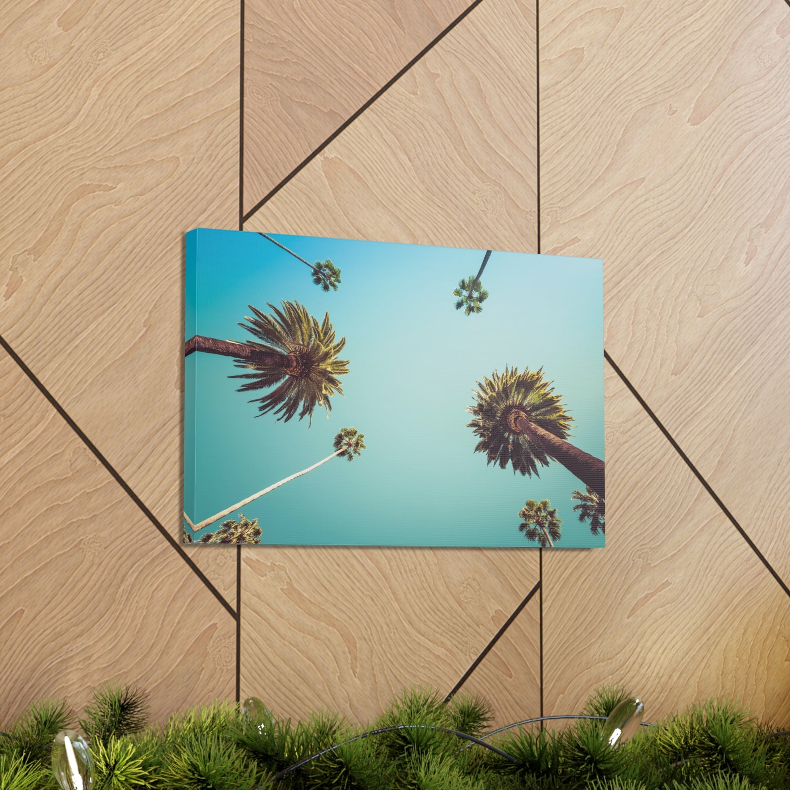 Los Angeles Palm Trees Modern Multicolor Scenic Nature Photography Canvas Home Office Decor Ready to Hang-Express Your Love Gifts