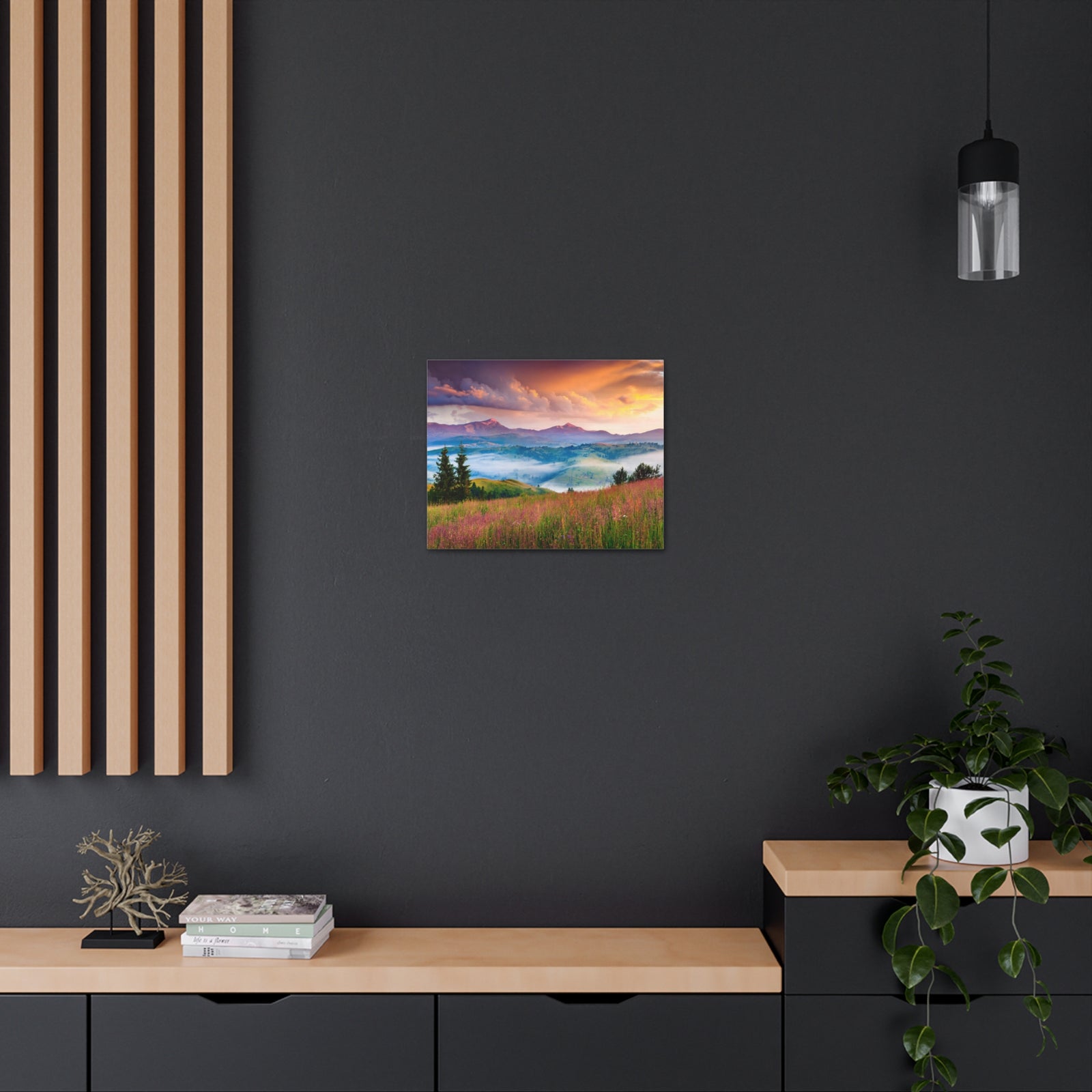Majestic Mountain Mystic Forest Nature Wilderness Photography Canvas Wall Art for Home Decor Ready-to-Hang-Express Your Love Gifts