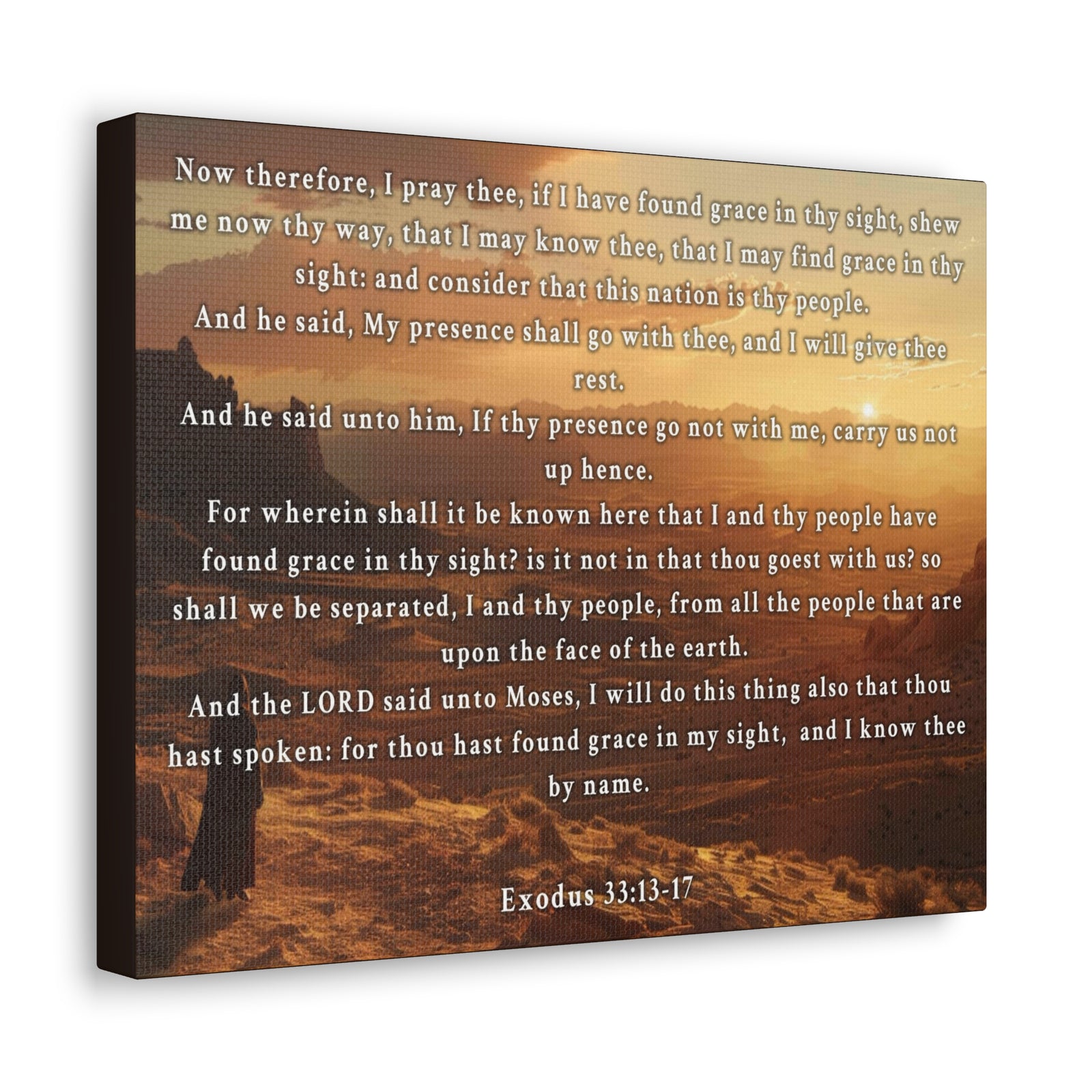 Scripture Walls Exodus 33:13-17 KJV Bible Verse Canvas Christian Wall Art Ready to Hang Unframed-Express Your Love Gifts