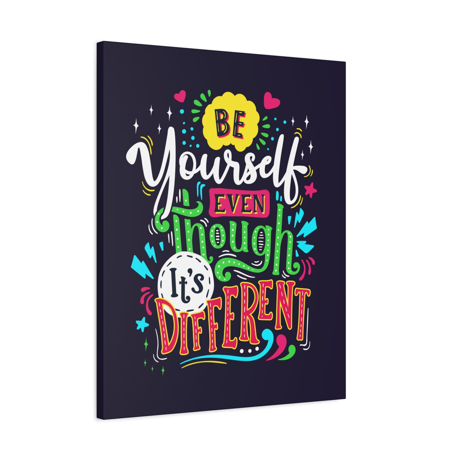Inspirational Quote Canvas Be Yourself Wall Art Motivational Motto Inspiring Prints Artwork Decor Ready to Hang-Express Your Love Gifts