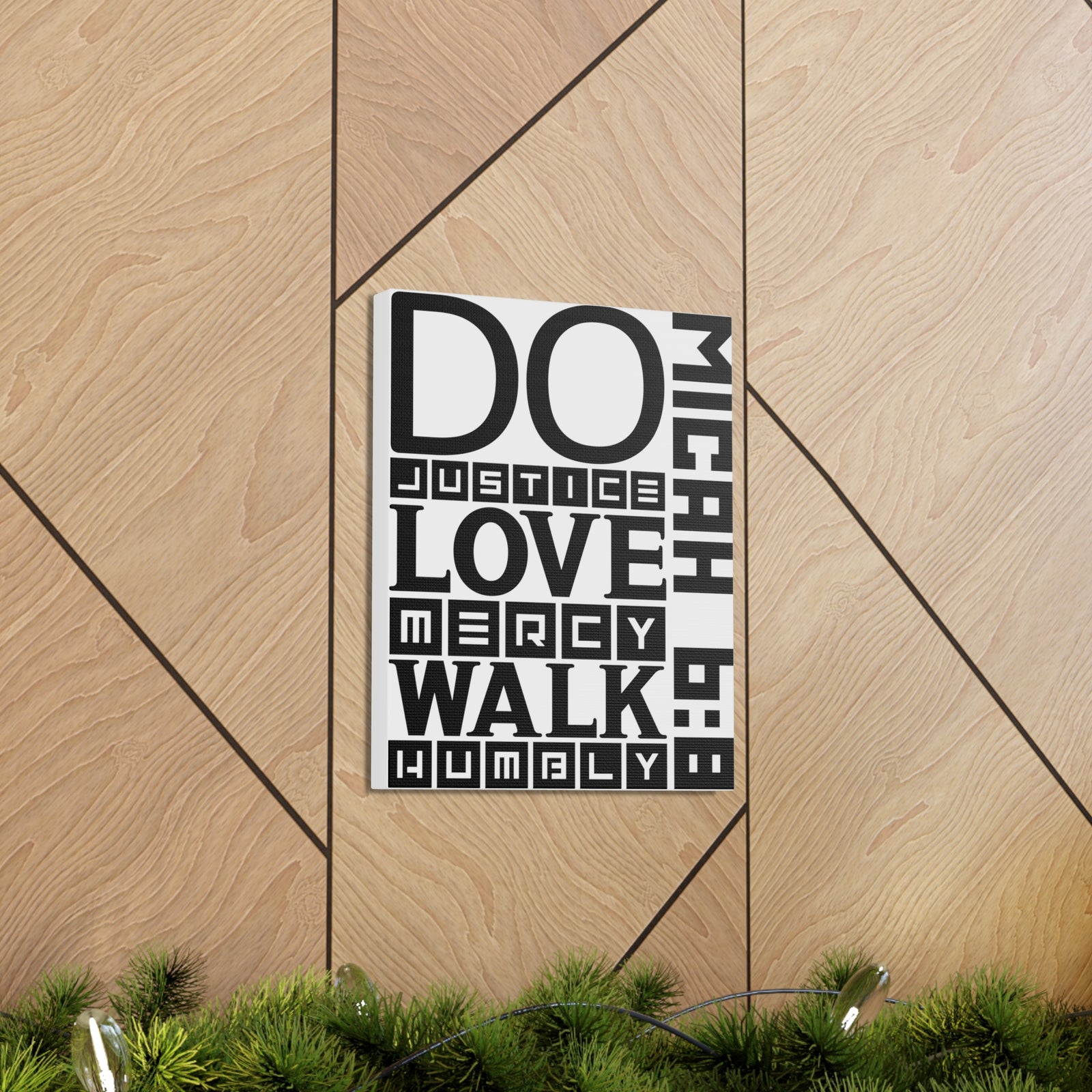 Scripture Walls Micah 6:8 DO Justice Bible Verse Canvas Christian Wall Art Ready to Hang Unframed-Express Your Love Gifts