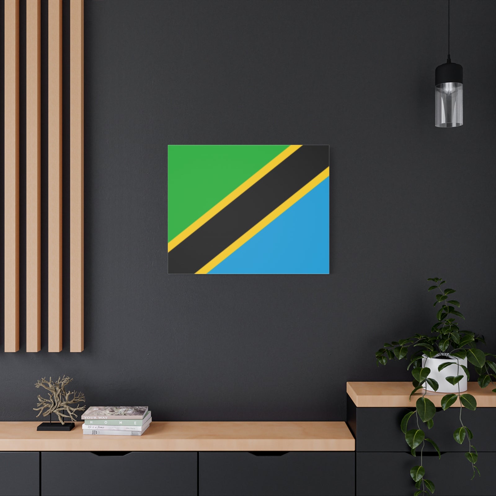 Tanzania Country Flag Canvas Vibrant Wall Art Unframed Home Decor-Express Your Love Gifts