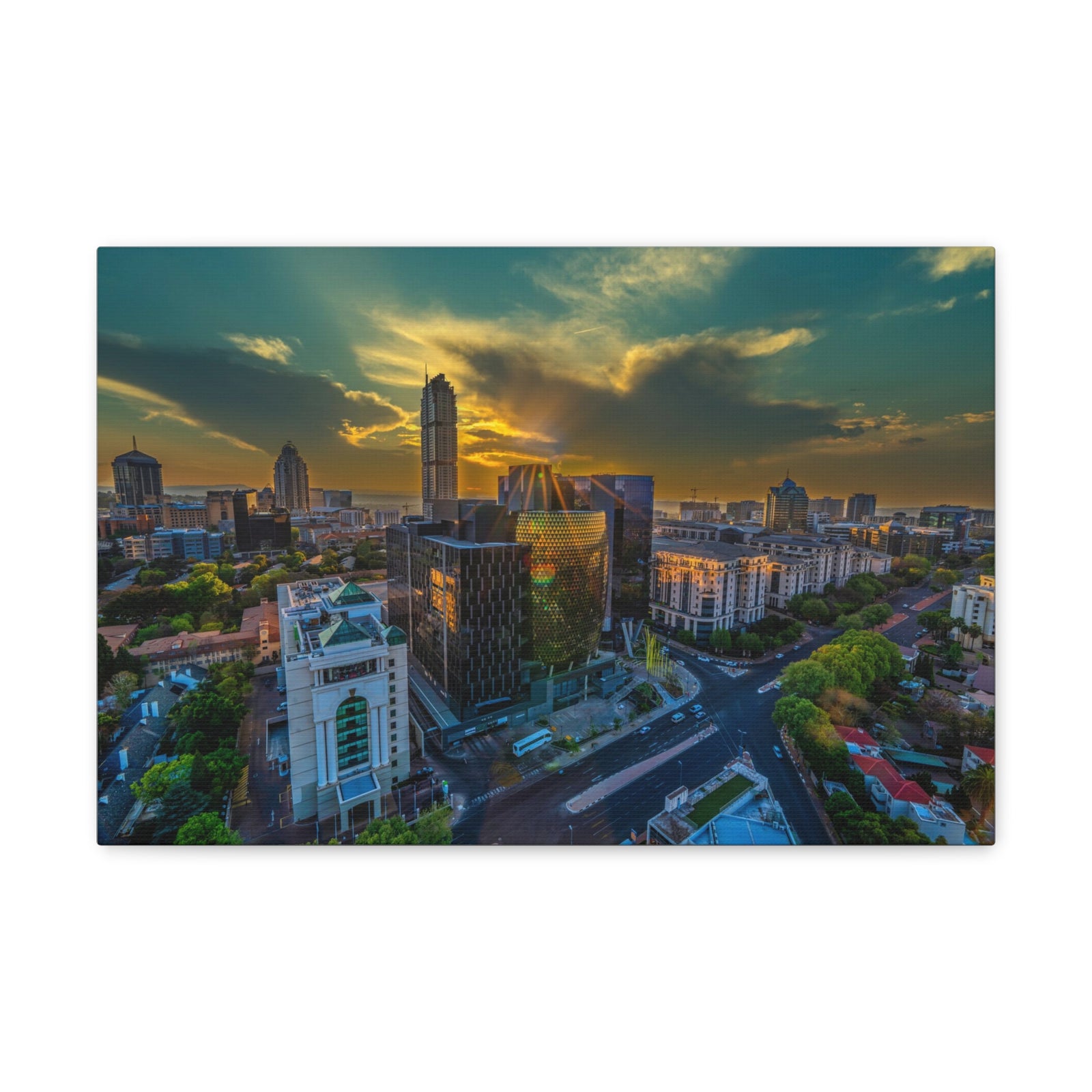 Johannesburg Daytime Skyline Canvas Artwork High-Quality Breathtaking Stunning Cityscape for Home Decor Ready to Hang-Express Your Love Gifts