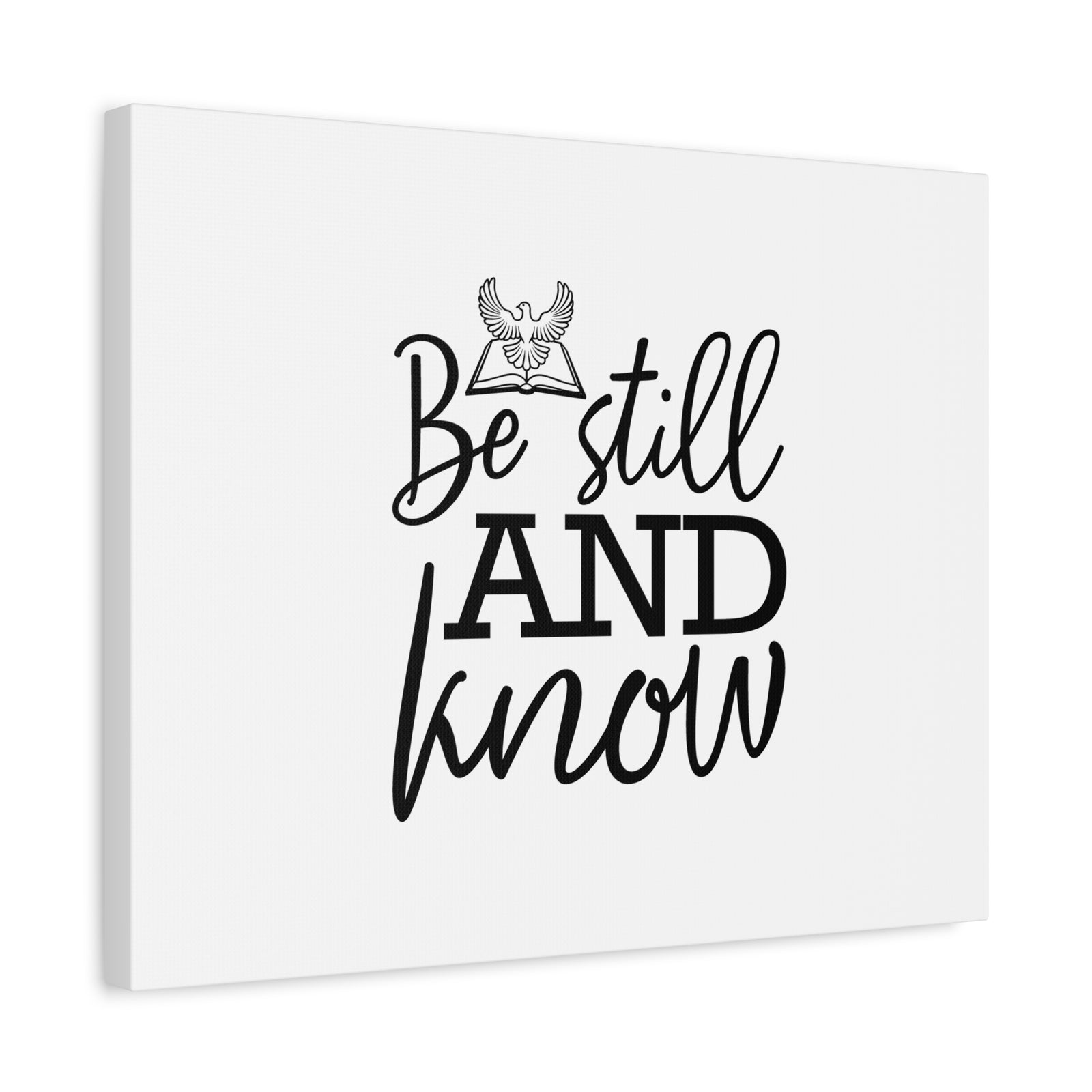 Scripture Canvas Be Still And Know Psalm 46:10 Christian Wall Art Bible Verse Print Ready to Hang-Express Your Love Gifts