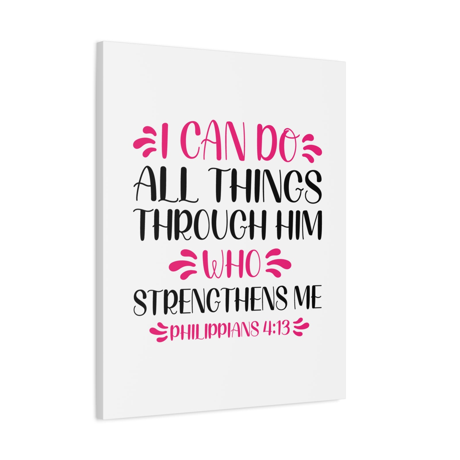 Scripture Canvas Who Strengthens Me Philippians 4:13 Christian Wall Art Bible Verse Print Ready to Hang-Express Your Love Gifts