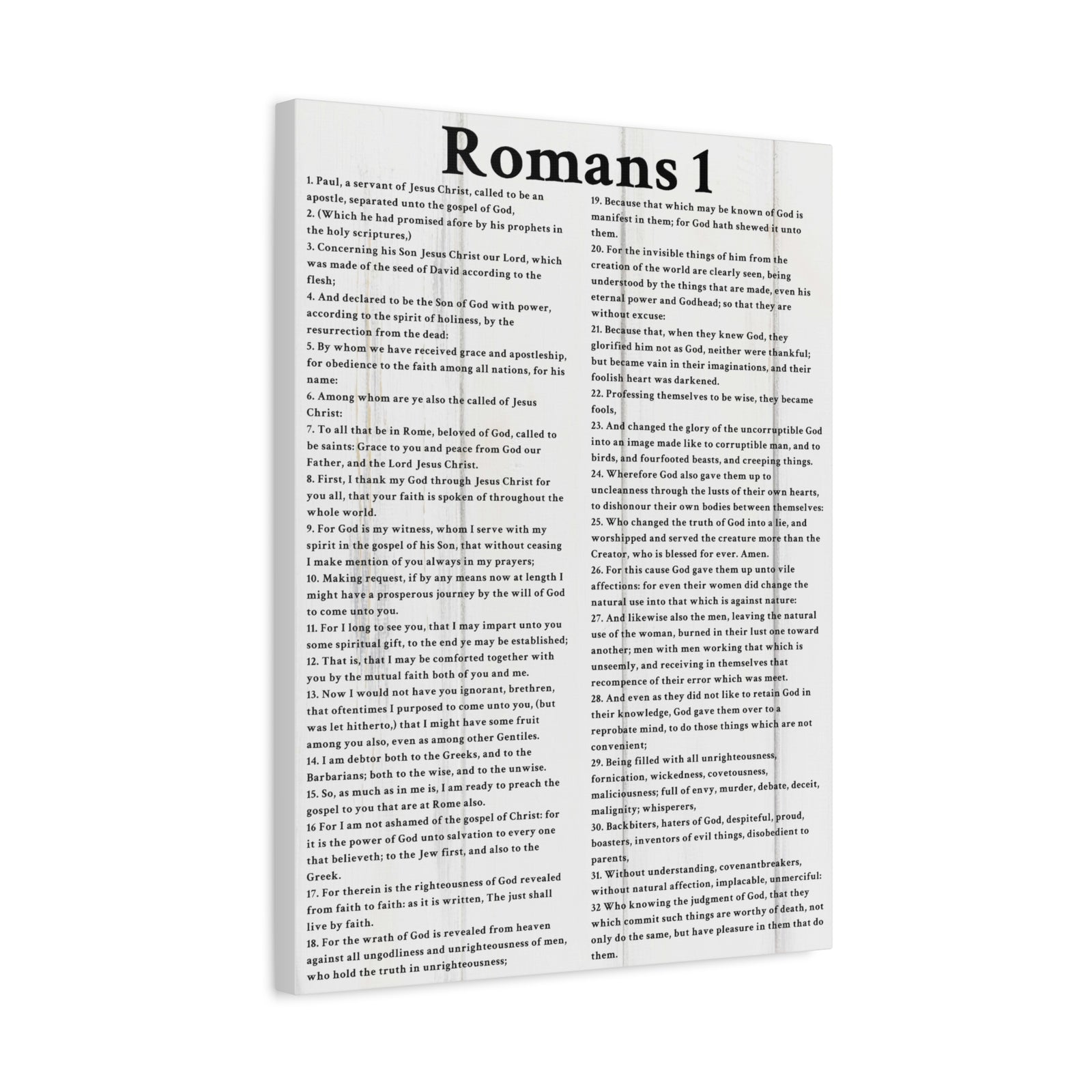 Scripture Walls Romans 1 White Bible Verse Canvas Christian Wall Art Ready to Hang Unframed-Express Your Love Gifts