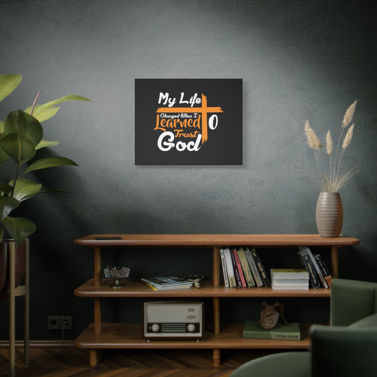 Scripture Canvas My Life Changed PSALM 37:3 Christian Wall Art Bible Verse Print Ready to Hang-Express Your Love Gifts