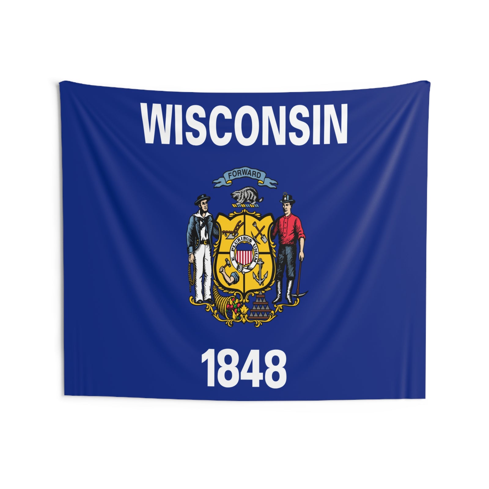 Wisconsin State Flag Wall Hanging Tapestry-Express Your Love Gifts