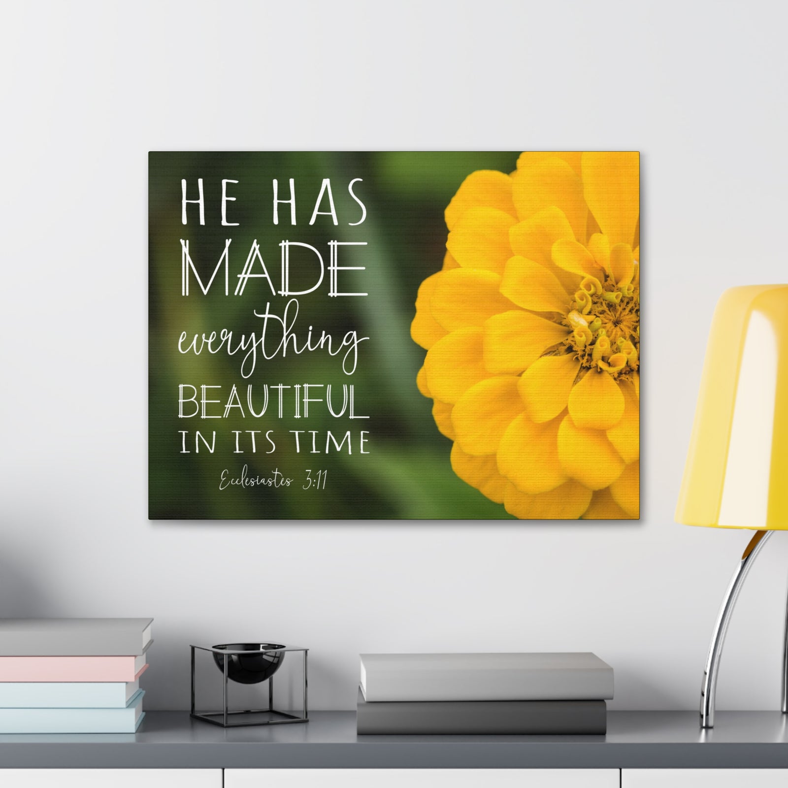 Scripture Walls Beautiful In Its Time Ecclesiastes 3:11 Bible Verse Canvas Christian Wall Art Ready to Hang-Express Your Love Gifts