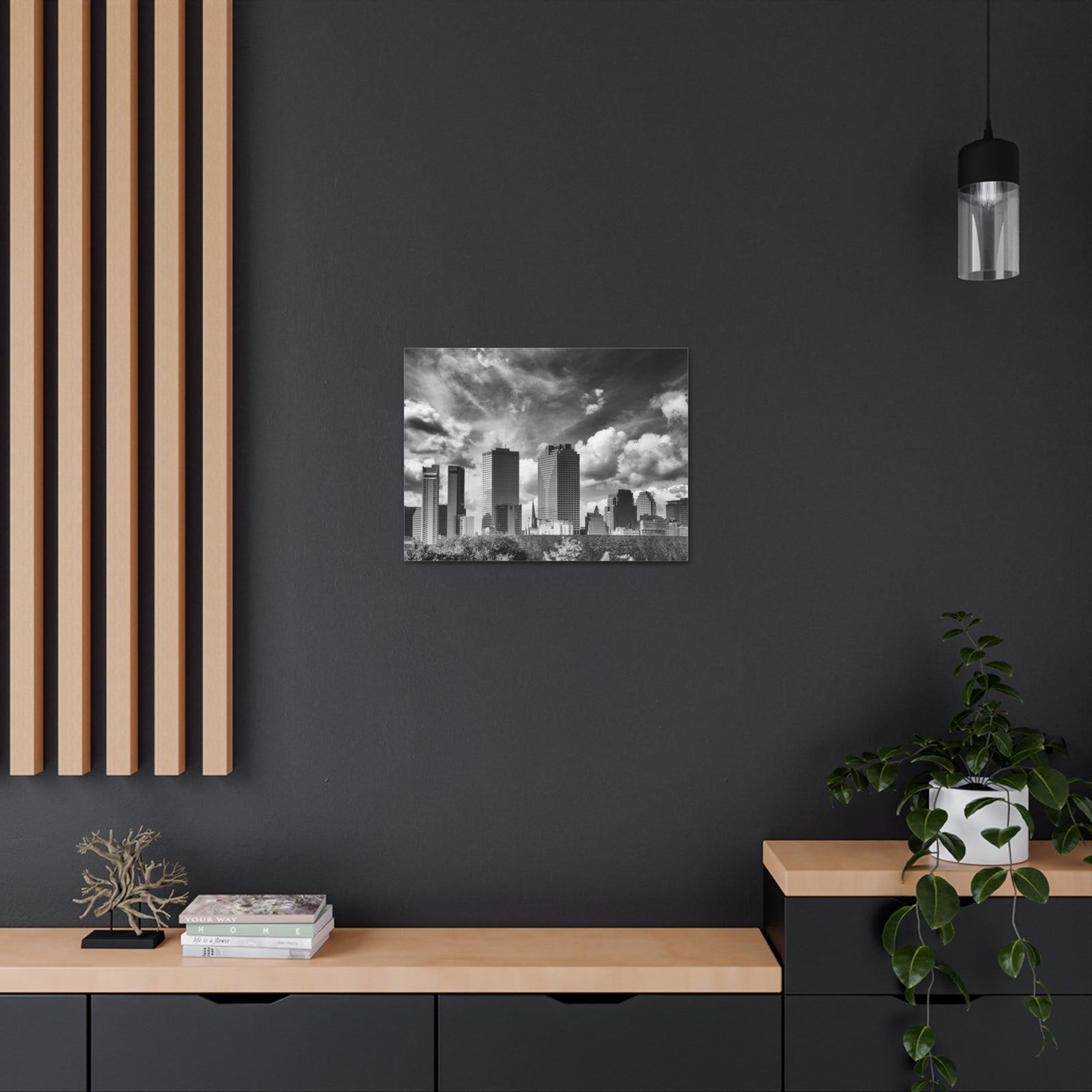 New Orleans Black And White Skyline Canvas Artwork High-Quality Breathtaking Stunning Cityscape for Home Decor Ready to Hang-Express Your Love Gifts