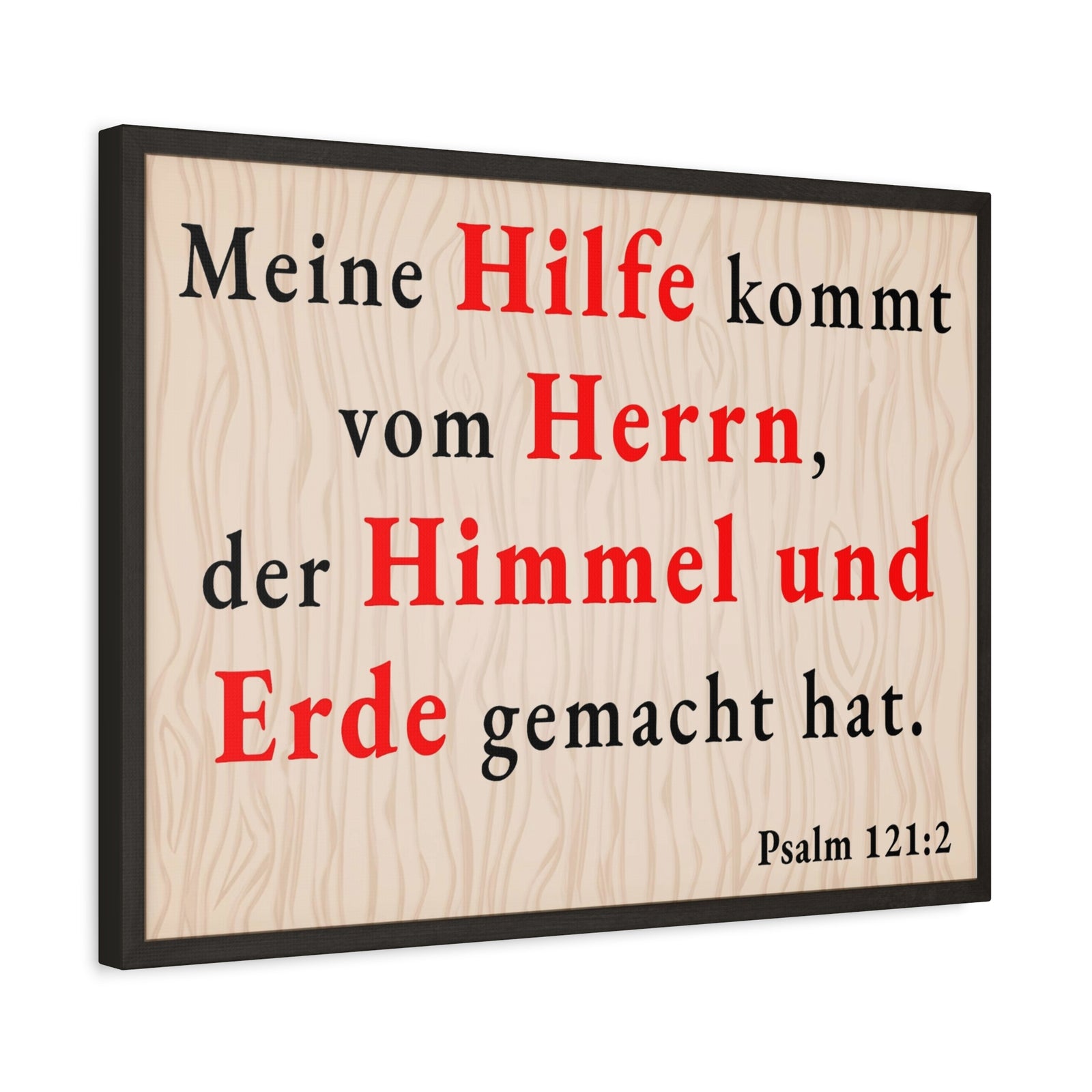 Scripture Walls Psalm 121:2 Help From God German Bible Verse Canvas Christian Wall Art Ready to Hang Unframed-Express Your Love Gifts
