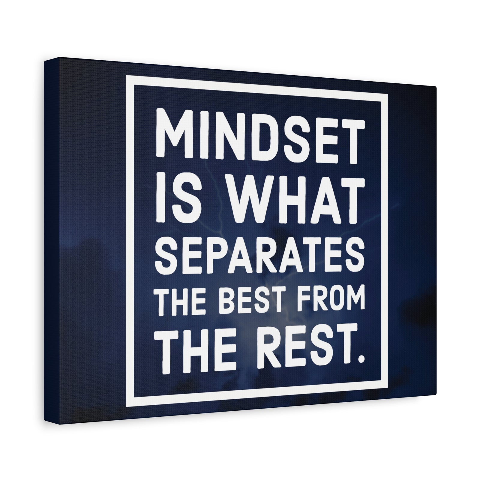 Inspirational Quote Canvas Mindset Is What Separates Wall Art Motivational Motto Inspiring Prints Artwork Decor Ready to Hang-Express Your Love Gifts