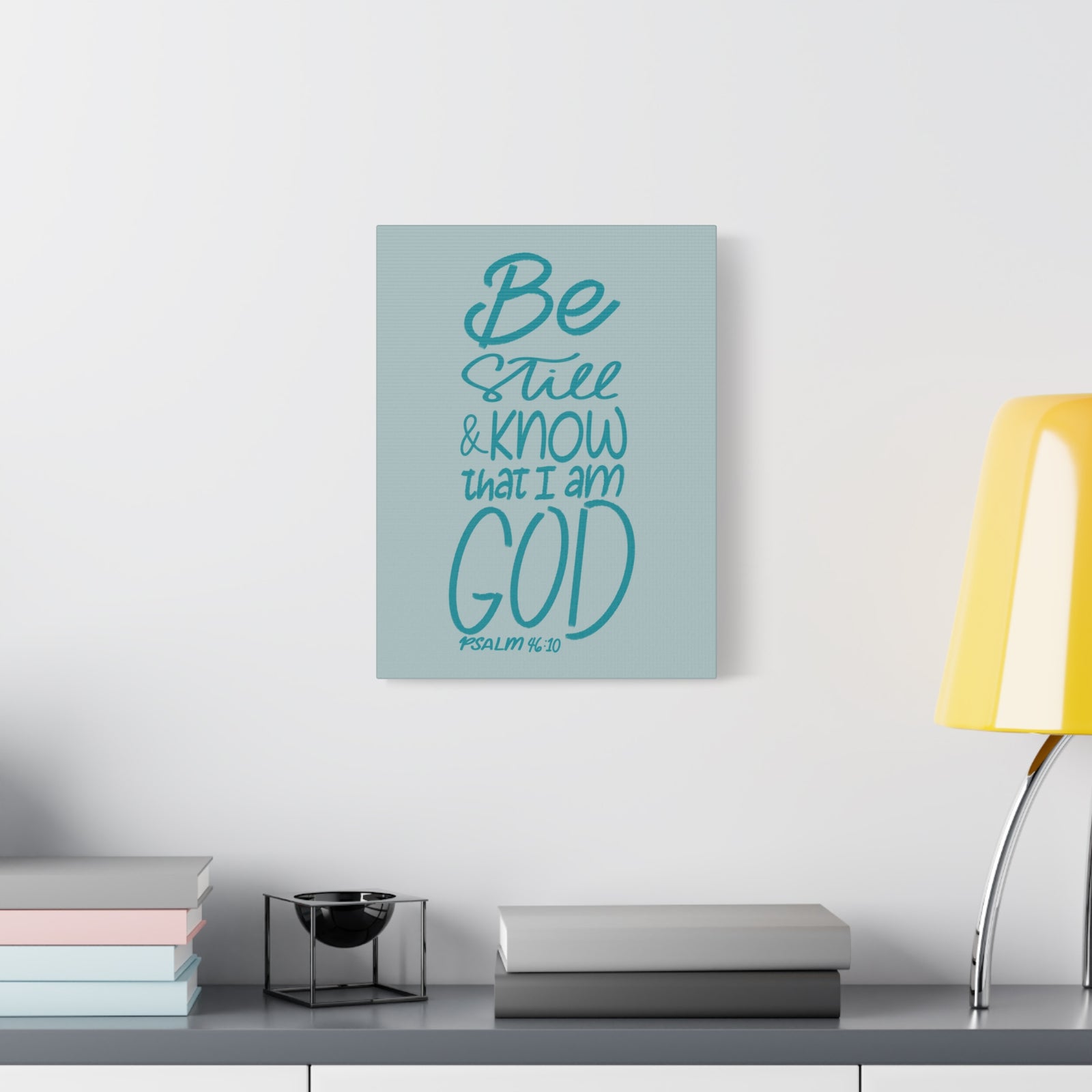 Scripture Walls Know That I Am God Psalm 46:10 Bible Verse Canvas Christian Wall Art Ready to Hang-Express Your Love Gifts