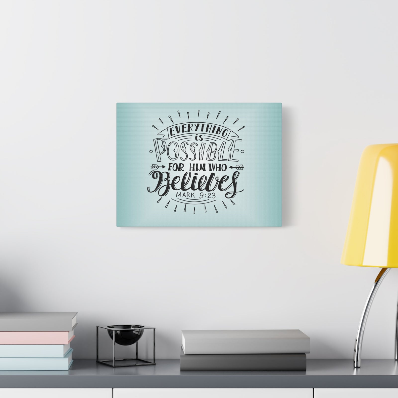 Scripture Canvas Trust in the Name of the Lord Psalm 20:7 Christian Wall Art Bible Verse Print Ready To Hang-Express Your Love Gifts