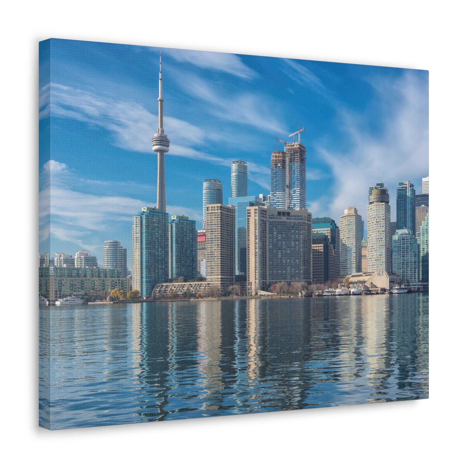 Toronto Daylight Skyline Canvas Artwork High-Quality Breathtaking Stunning Cityscape for Home Decor Ready to Hang-Express Your Love Gifts