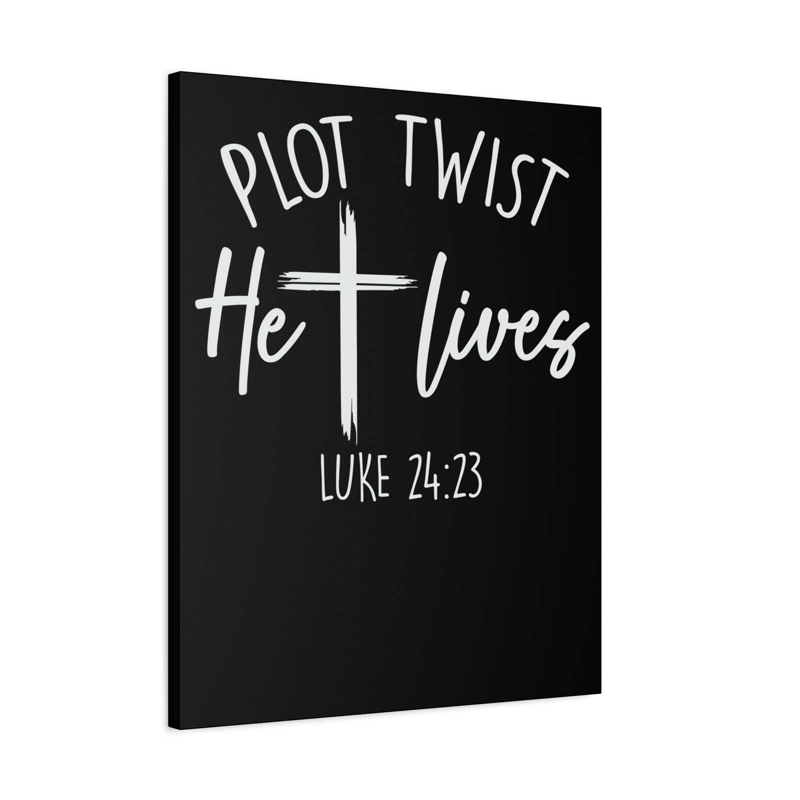 Scripture Walls Luke 24:23 Plot Twist Bible Verse Canvas Christian Wall Art Ready to Hang Unframed-Express Your Love Gifts