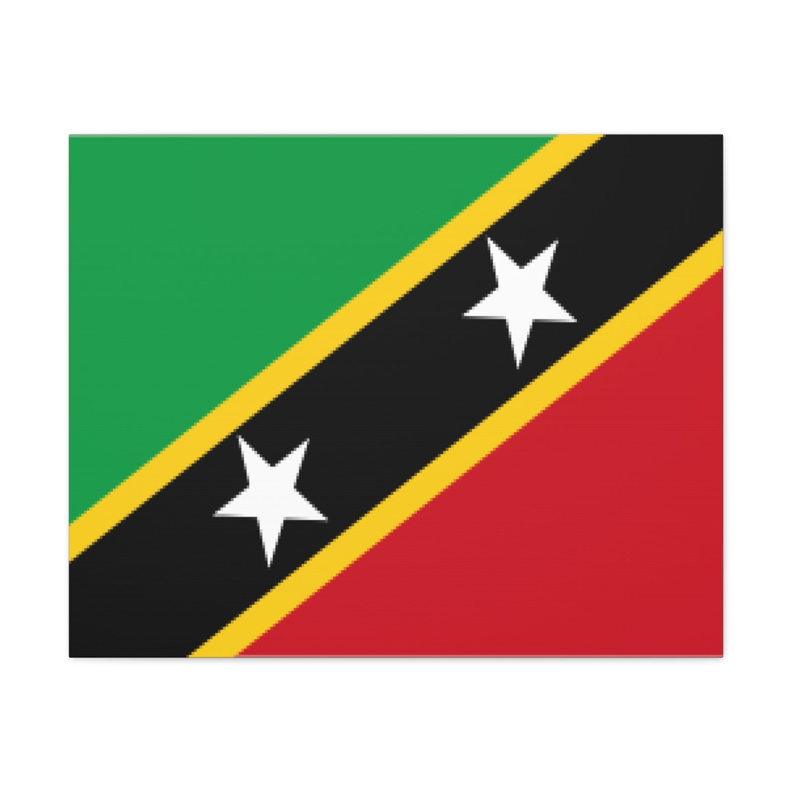 Saint Kitts and Nevis Country Flag Canvas Vibrant Wall Art Unframed Home Decor-Express Your Love Gifts