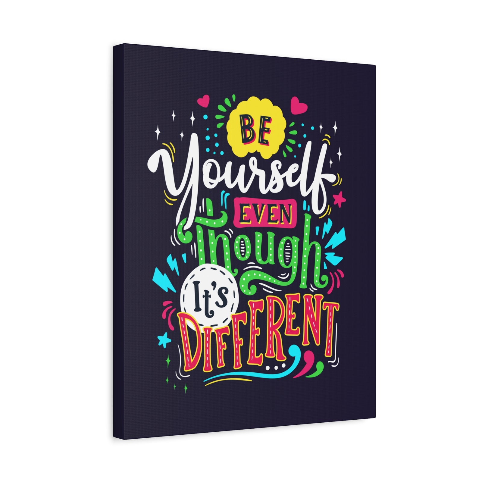 Inspirational Quote Canvas Be Yourself Wall Art Motivational Motto Inspiring Prints Artwork Decor Ready to Hang-Express Your Love Gifts