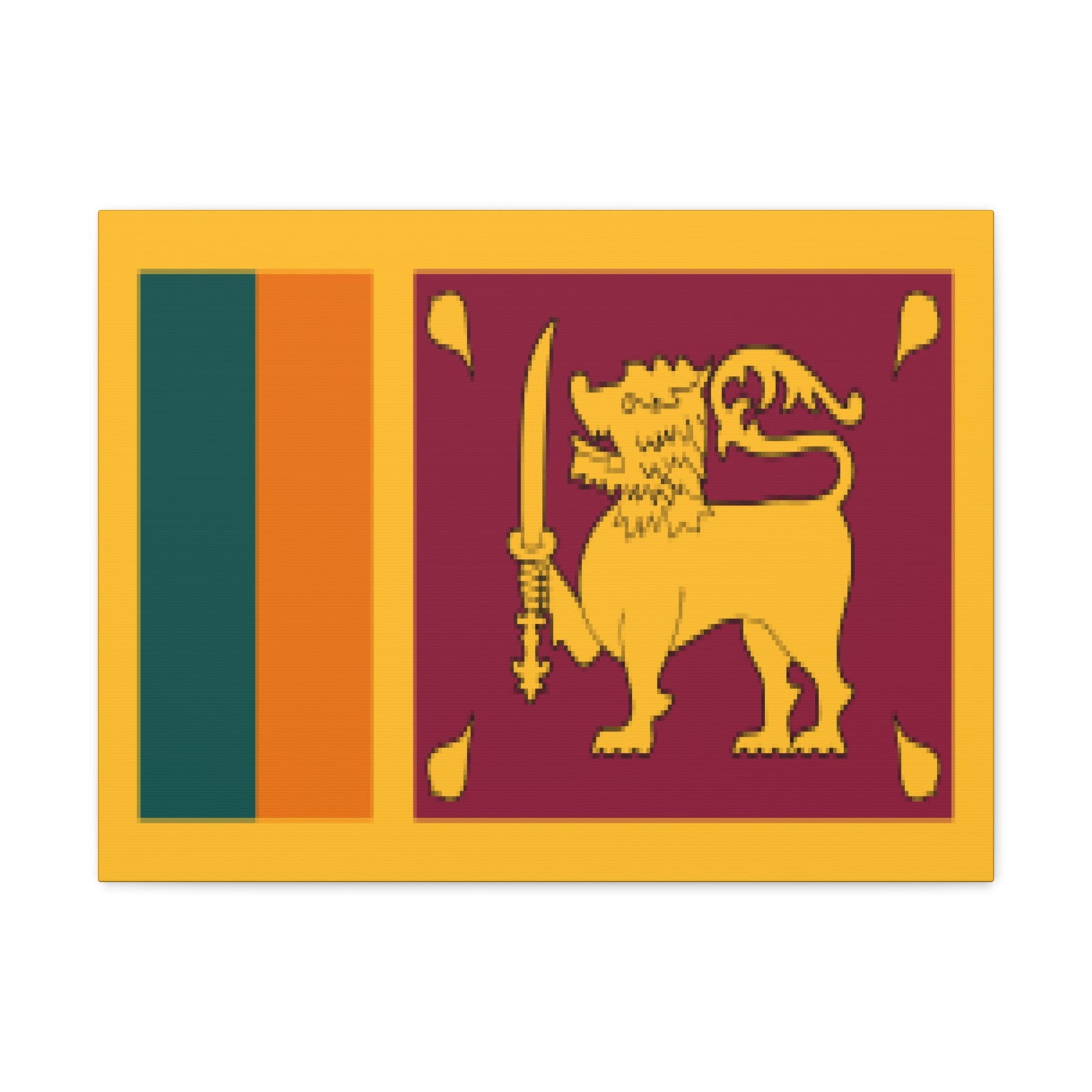 Sri Lanka Country Flag Canvas Vibrant Wall Art Unframed Home Decor-Express Your Love Gifts