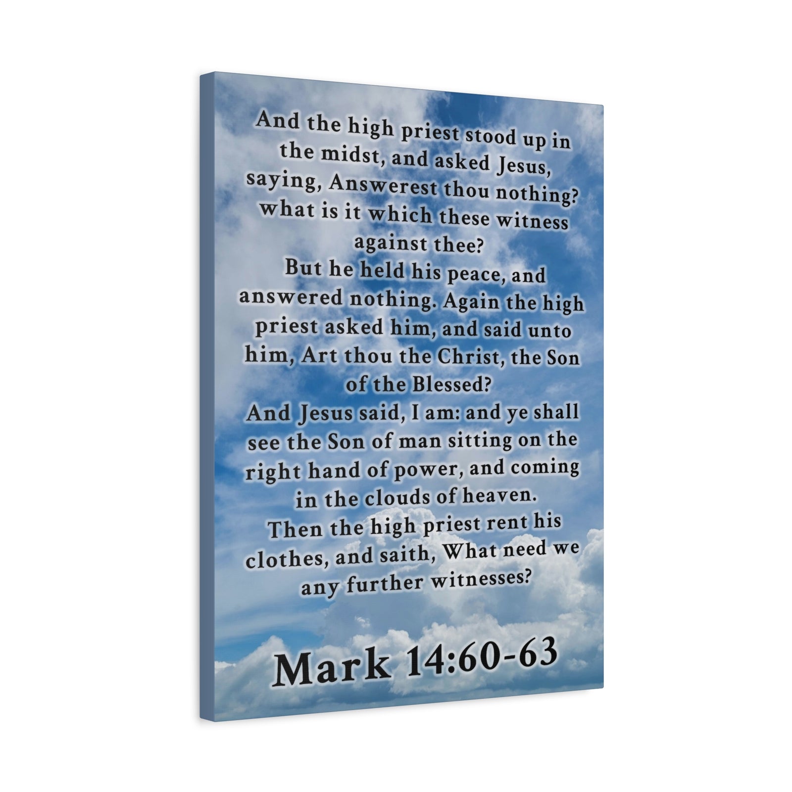 Scripture Walls Mark 14:60-63 KJV Christian Wall Art Print Ready to Hang Unframed-Express Your Love Gifts