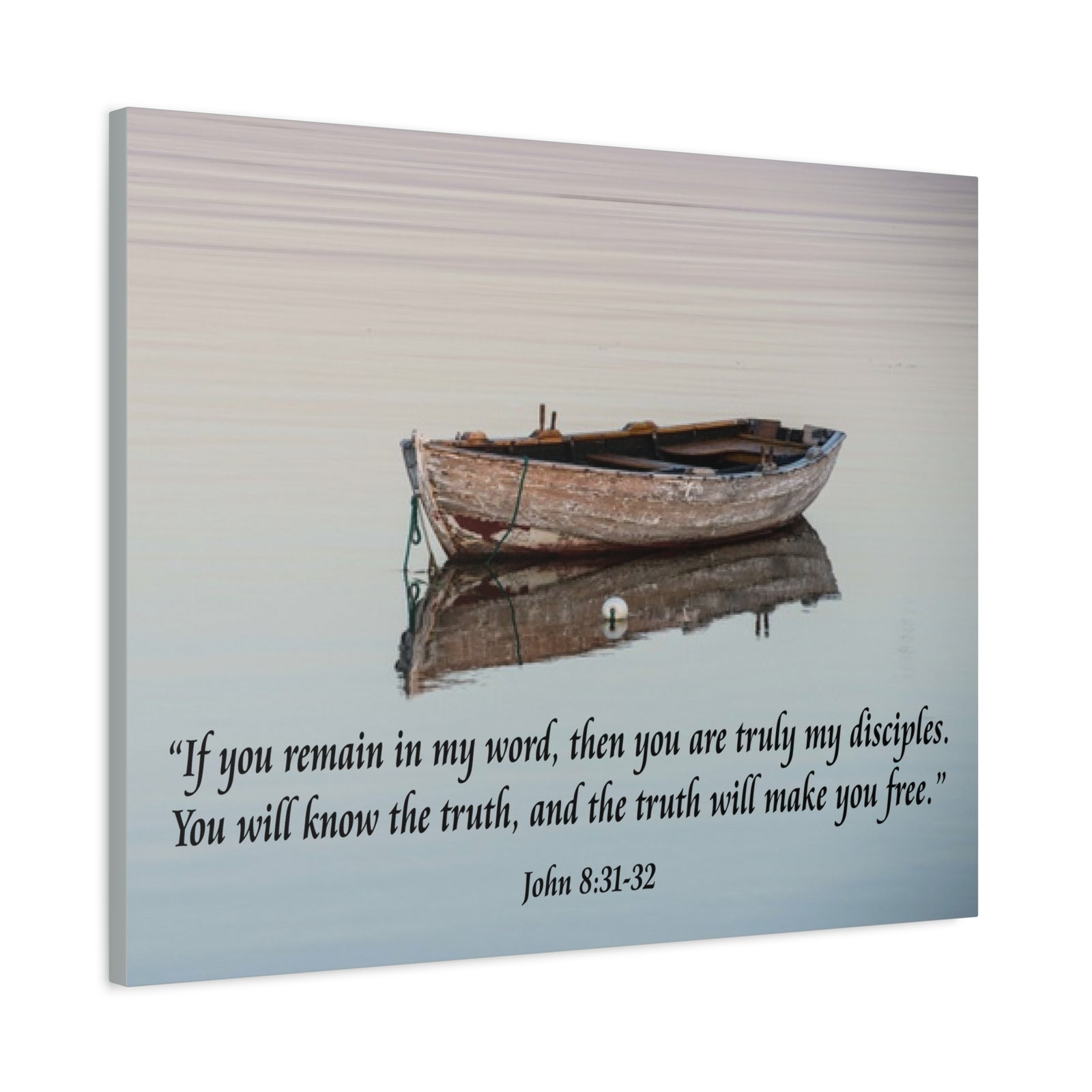 Scripture Walls John 8:31-32 Truth Will Make You Free Bible Verse Canvas Christian Wall Art Ready to Hang Unframed-Express Your Love Gifts