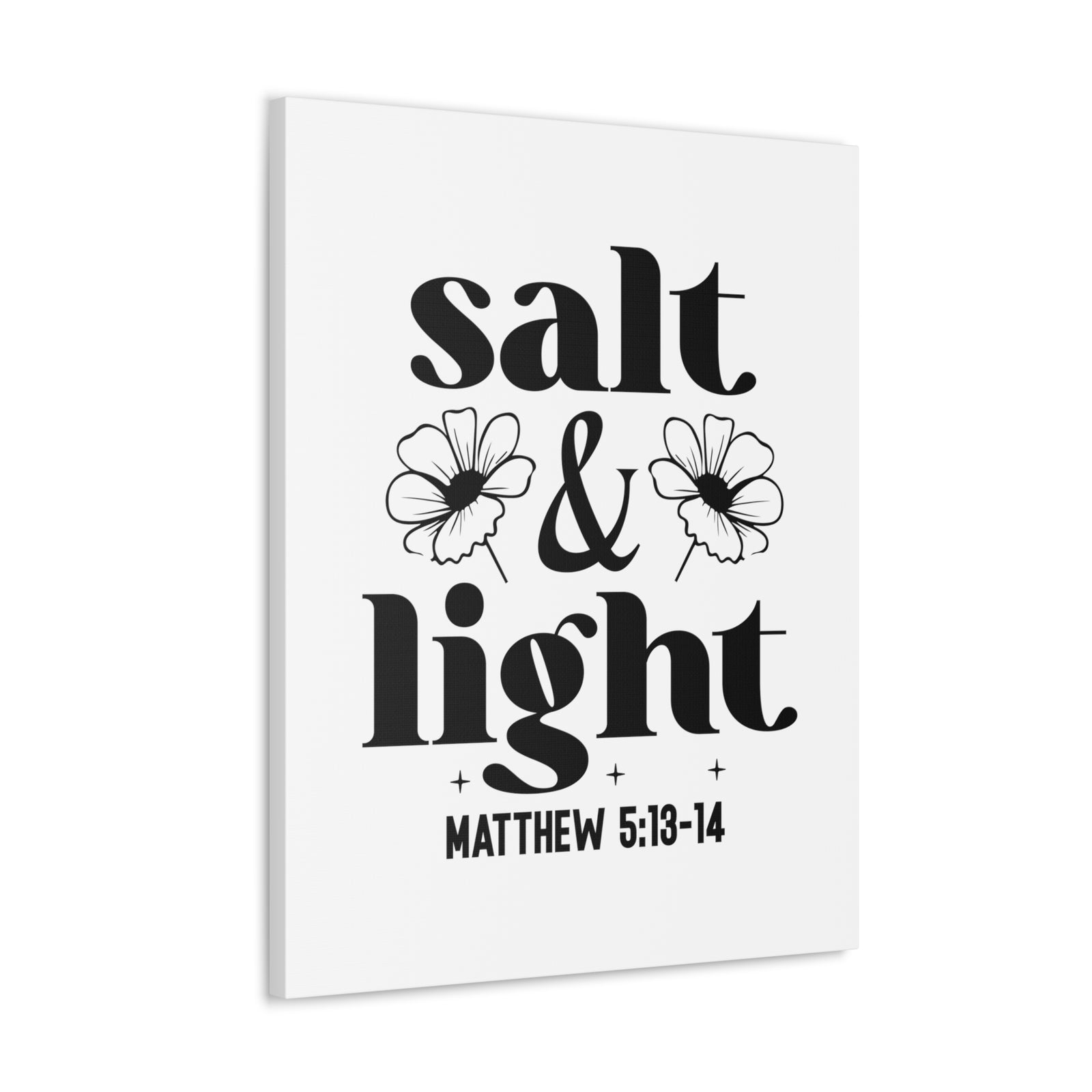 Scripture Walls Matthew 5:13-14 Salt & Light Bible Verse Canvas Christian Wall Art Ready to Hang Unframed-Express Your Love Gifts