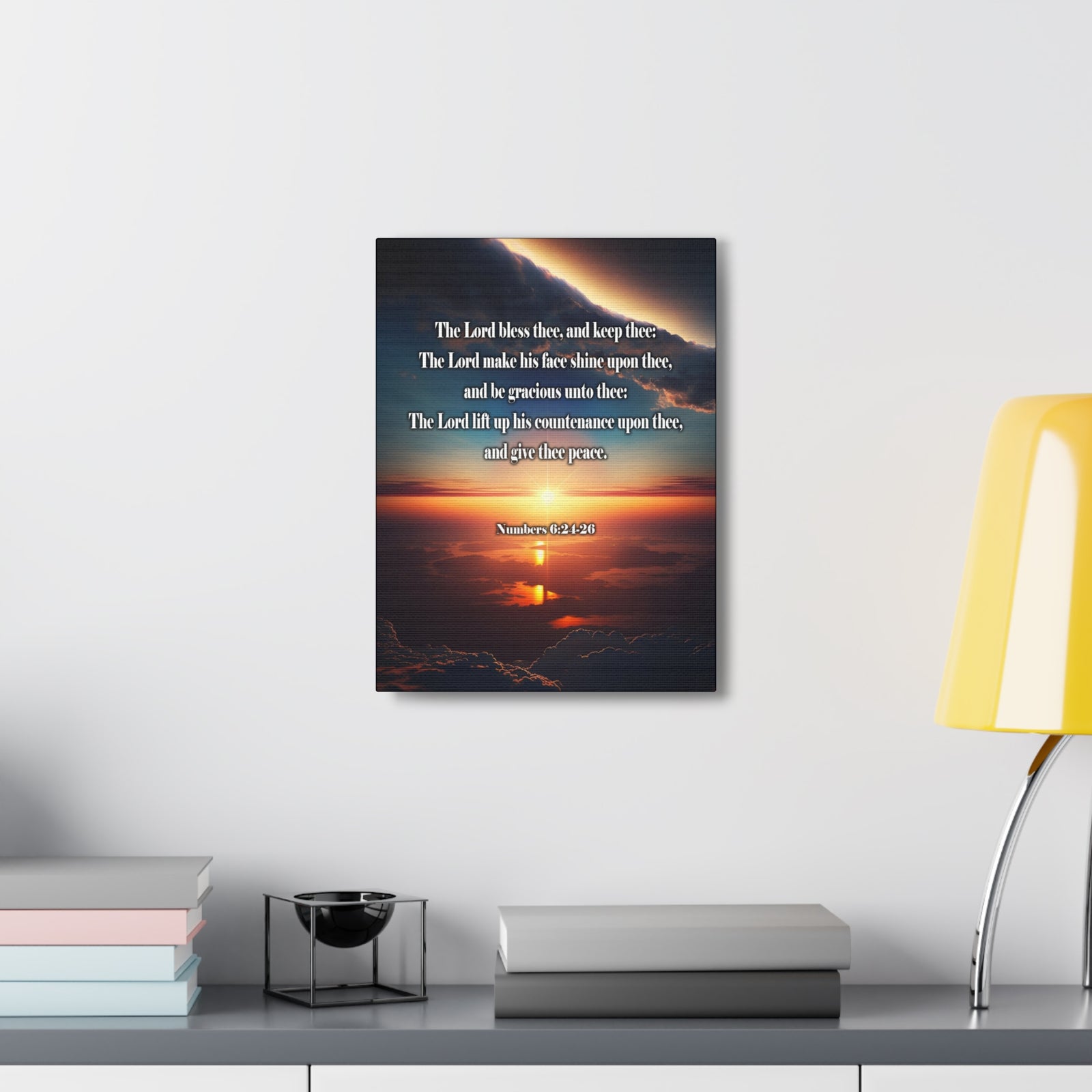 Scripture Walls Lord Bless Numbers 6:24-26 Christian Wall Art Print Ready to Hang Unframed-Express Your Love Gifts