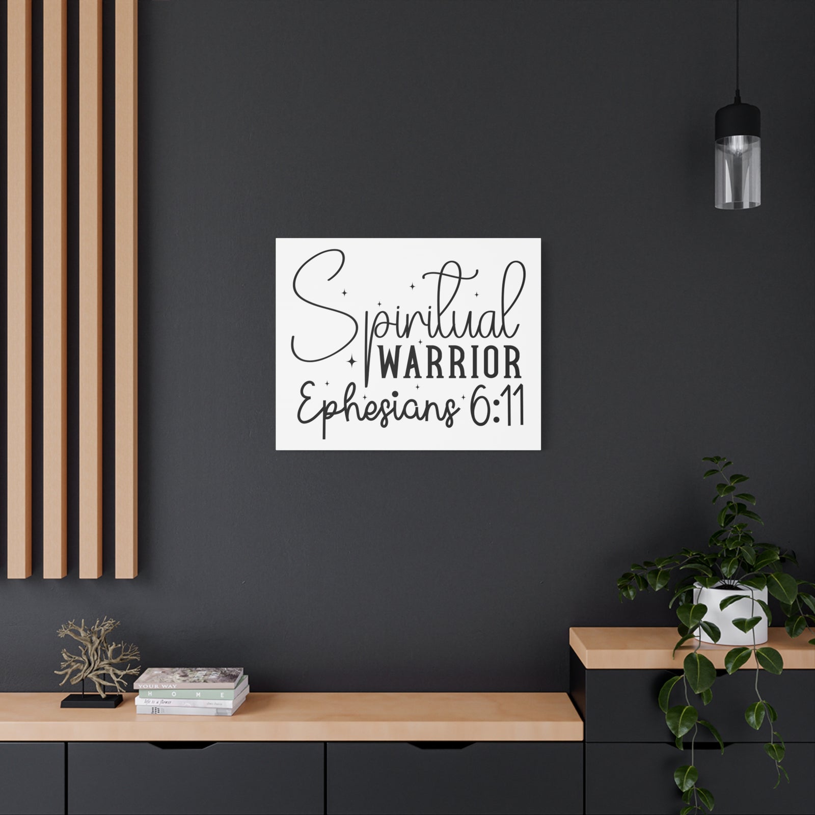 Scripture Walls Ephesians 6:11 A Spiritual Warrior Bible Verse Canvas Christian Wall Art Ready to Hang Unframed-Express Your Love Gifts