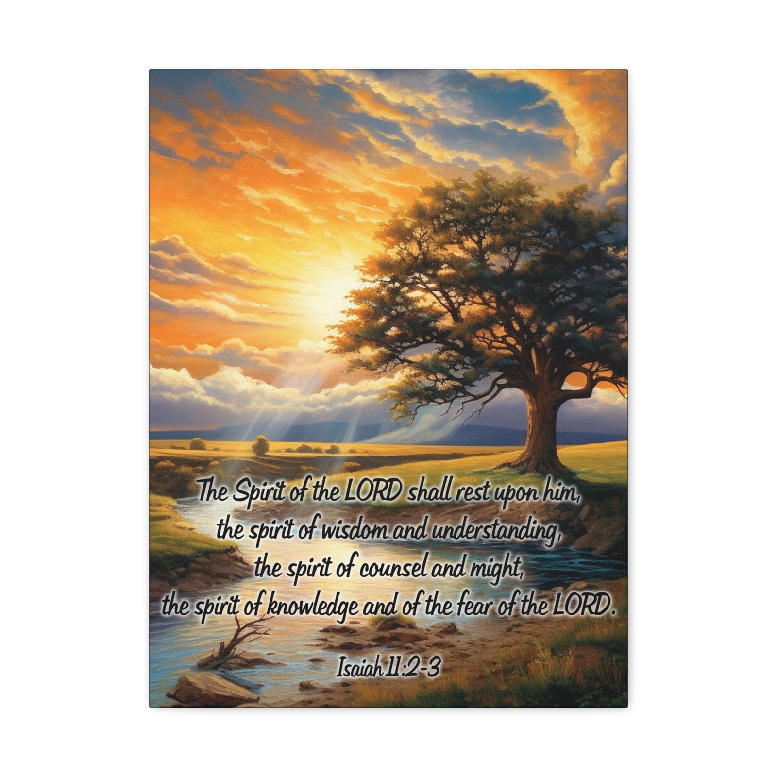 Scripture Walls Spirit of the LORD Isaiah 11:2 KJV Christian Wall Art Print Ready to Hang Unframed-Express Your Love Gifts