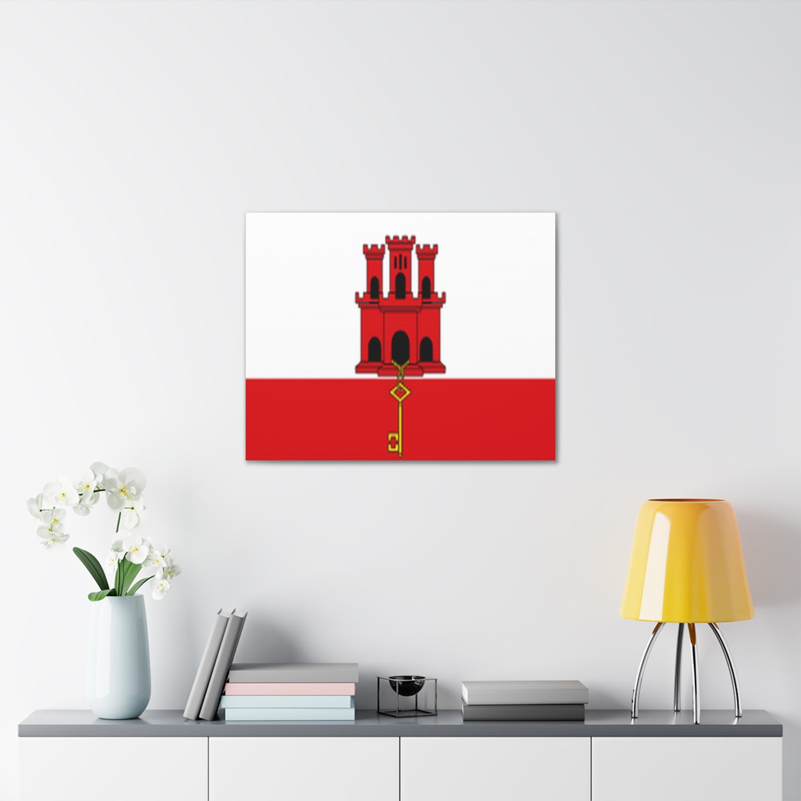 Gibraltar Country Flag Canvas Vibrant Wall Art Unframed Home Decor-Express Your Love Gifts