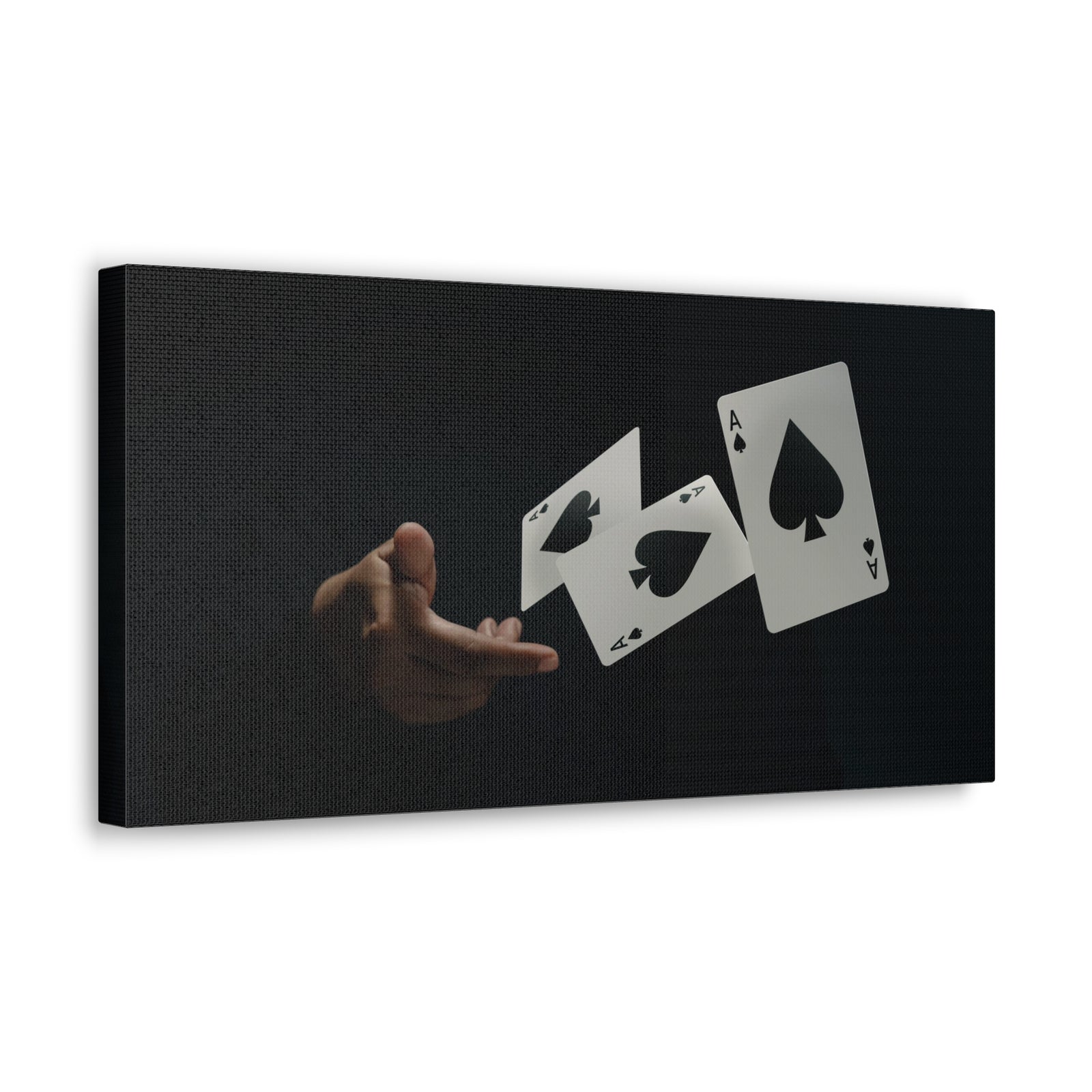 Magician Throwing Ace of Spades Playing Card Canvas Wall Art for Home Decor Ready-to-Hang-Express Your Love Gifts