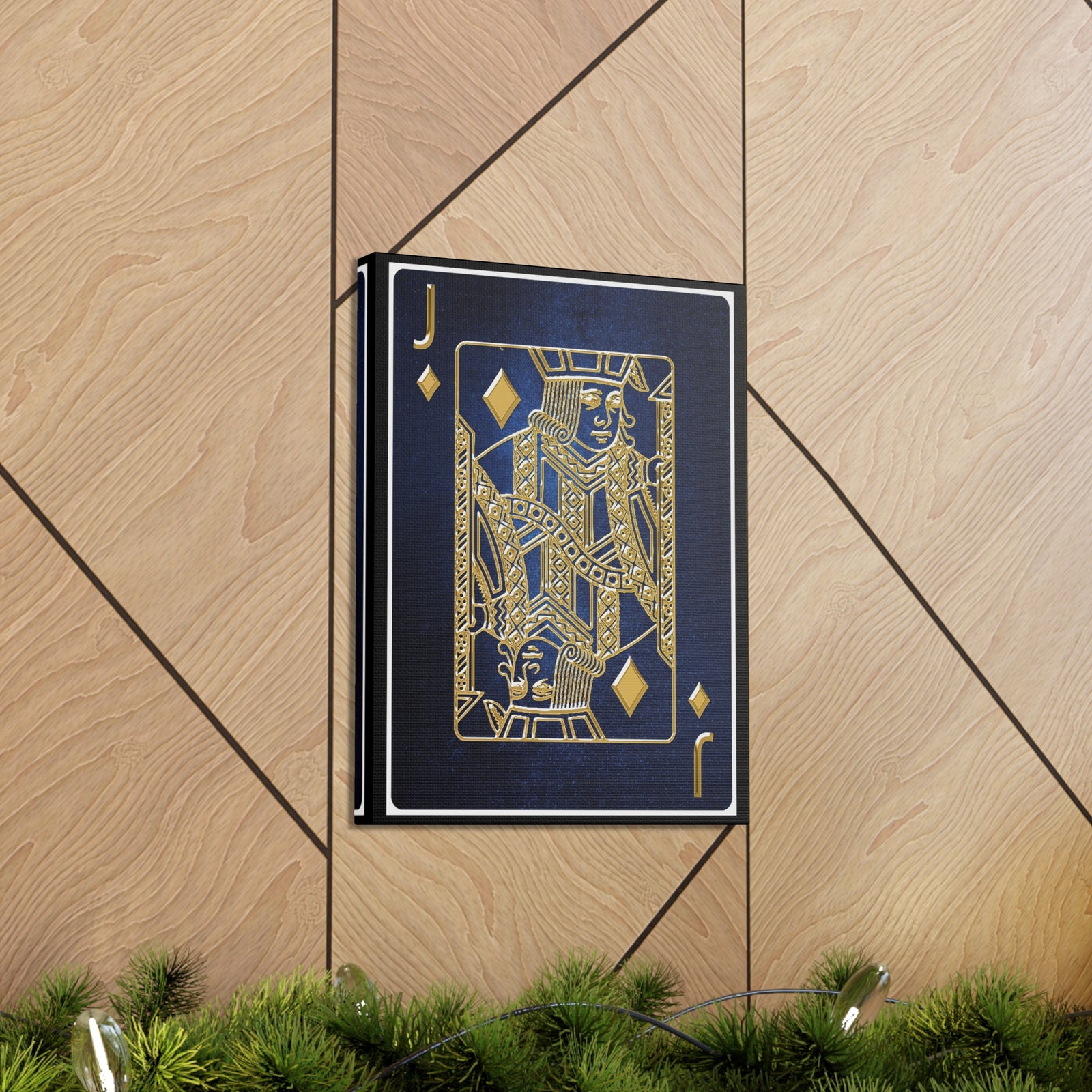 Jack Of Diamonds Space Background Playing Card Canvas Wall Art for Home Decor Ready-to-Hang-Express Your Love Gifts