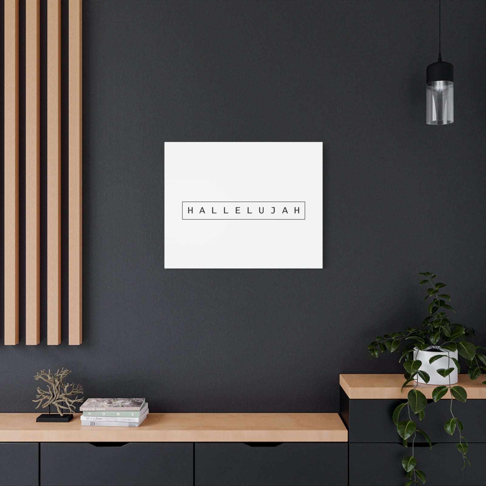 Scripture Canvas Hallelujah Psalms 135:3 Christian Wall Art Bible Verse Print Ready to Hang-Express Your Love Gifts
