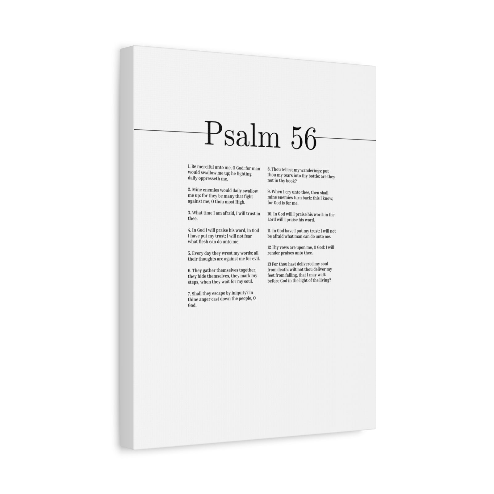 Scripture Canvas O Thou Most High Psalm 56 Christian Wall Art Bible Verse Print Ready to Hang-Express Your Love Gifts