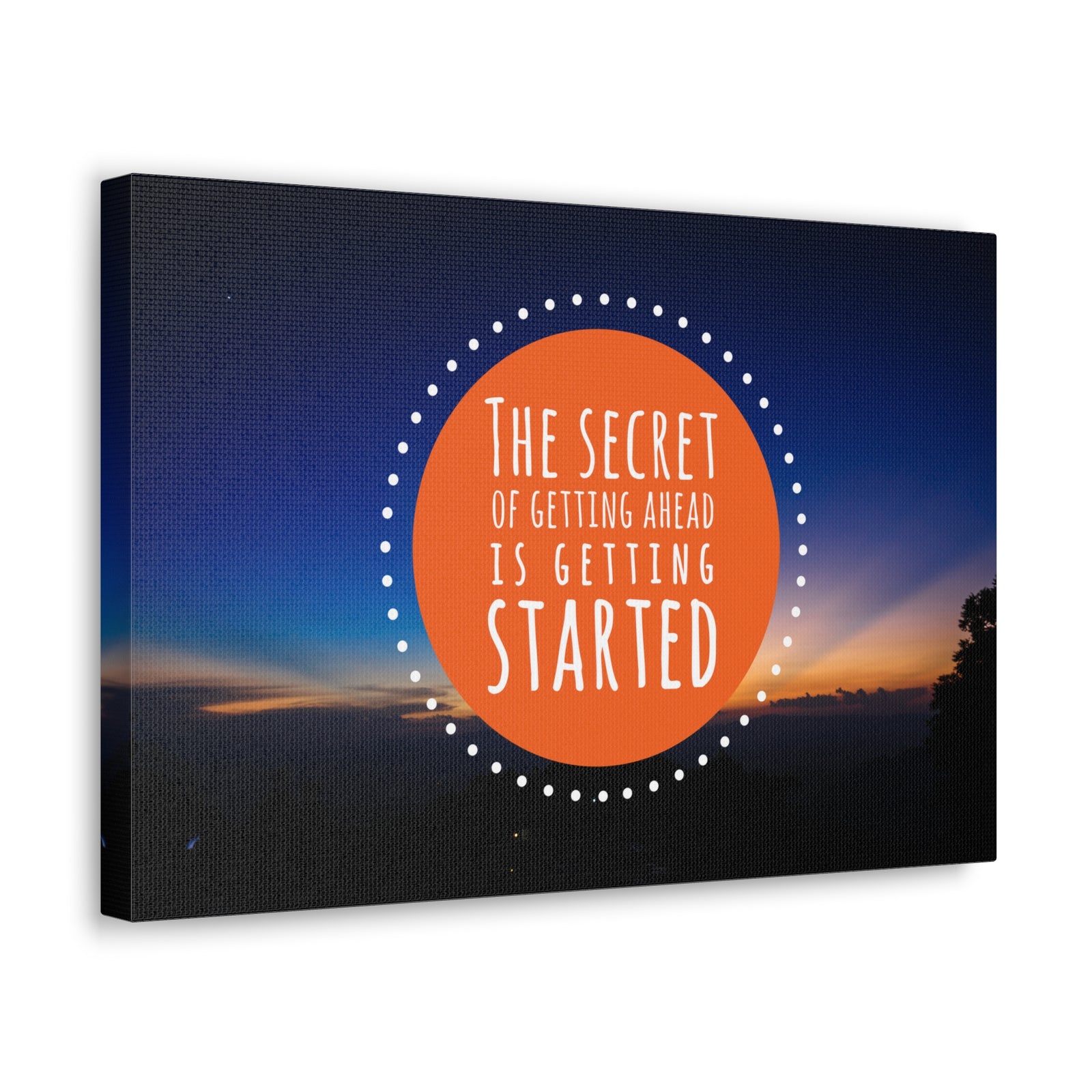 Inspirational Wall Art Secret Of Getting Ahead Motivation Wall Decor for Home Office Gym Inspiring Success Quote Print Ready to Hang-Express Your Love Gifts