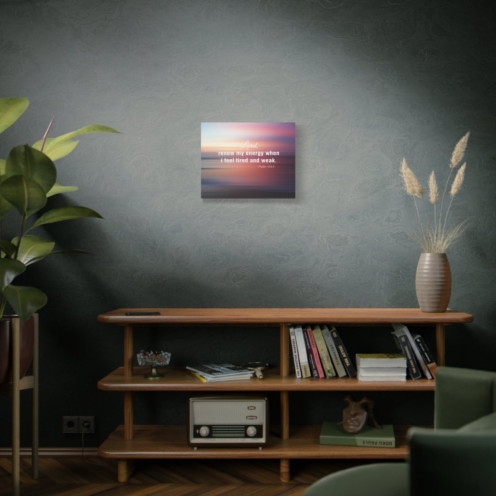 Scripture Canvas Renew My Energy Psalm 103:5 Christian Wall Art Bible Verse Print Ready to Hang-Express Your Love Gifts