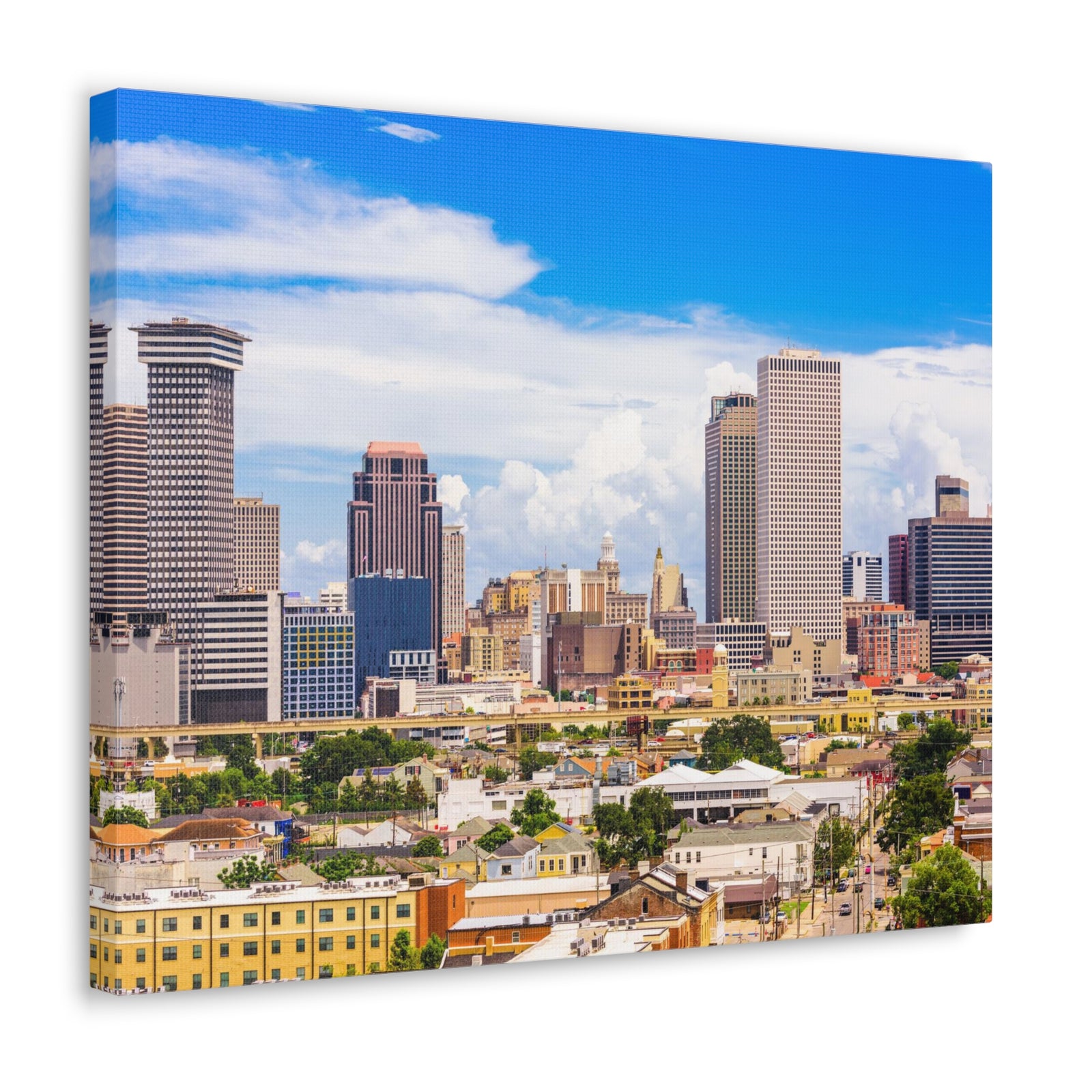 New Orleans Daytime Skyline Canvas Artwork High-Quality Breathtaking Stunning Cityscape for Home Decor Ready to Hang-Express Your Love Gifts