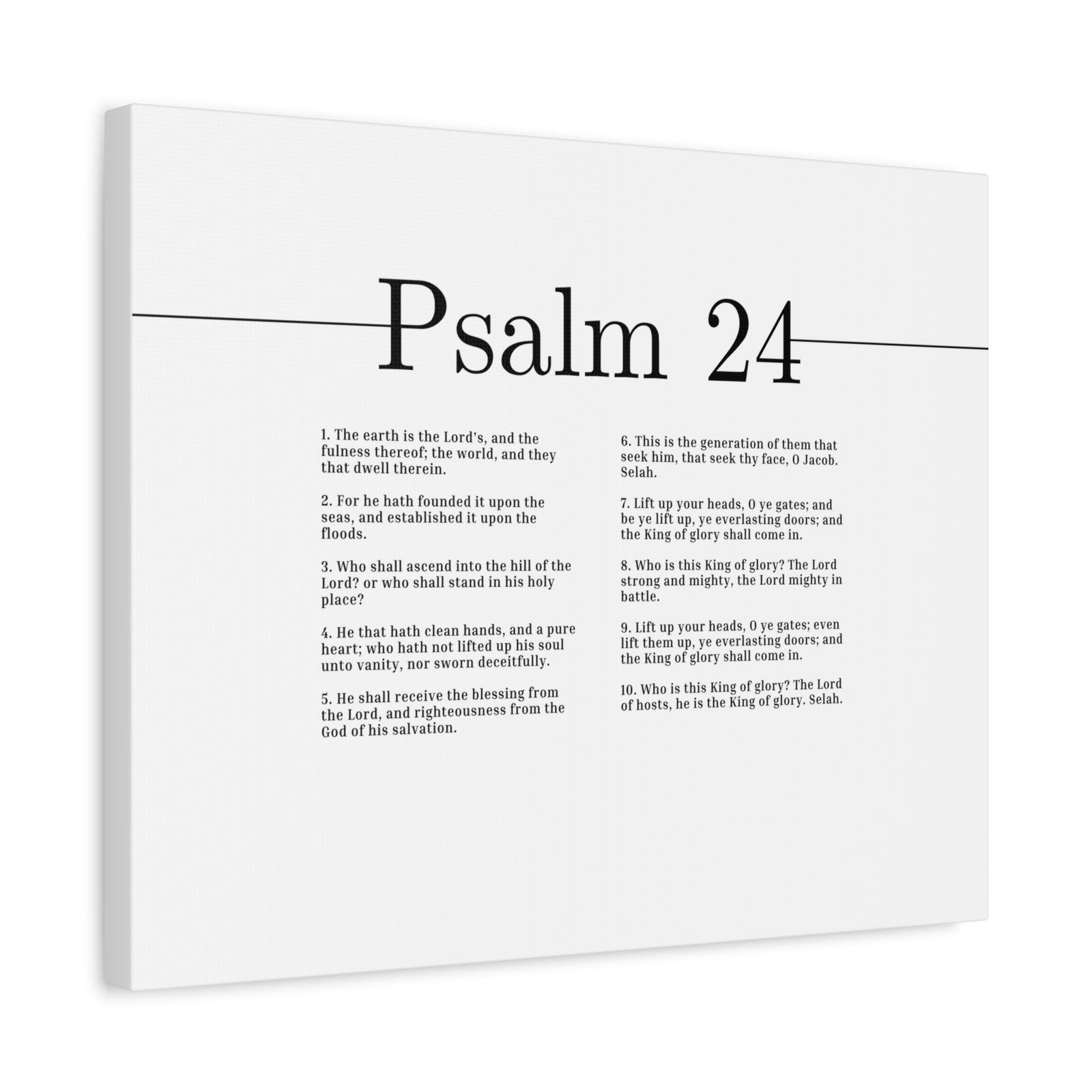 Scripture Canvas The Blessing From The Lord Psalm 24 Christian Wall Art Bible Verse Print Ready to Hang-Express Your Love Gifts