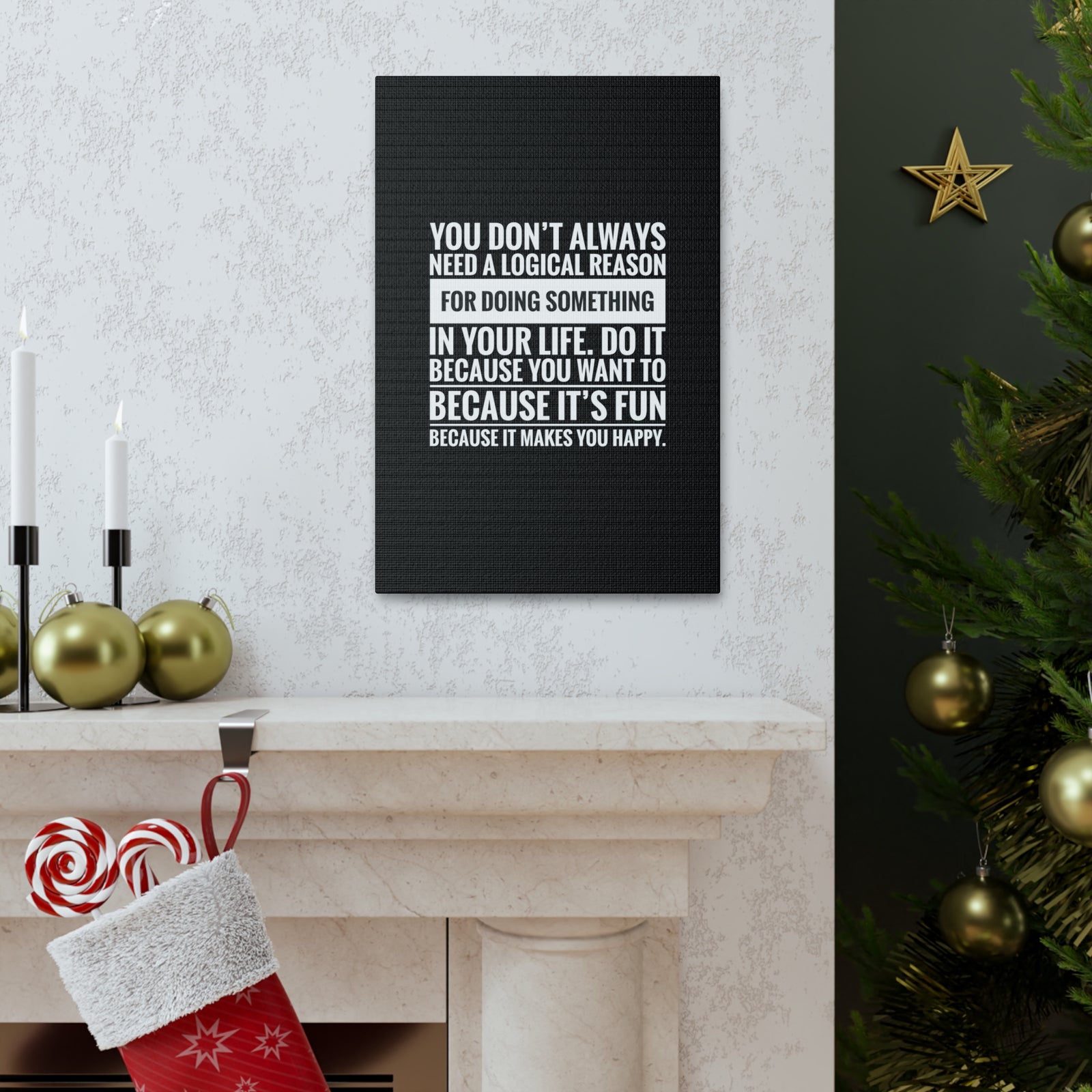 Inspirational Wall Art It Makes You Happy Motivation Wall Decor for Home Office Gym Inspiring Success Quote Print Ready to Hang-Express Your Love Gifts