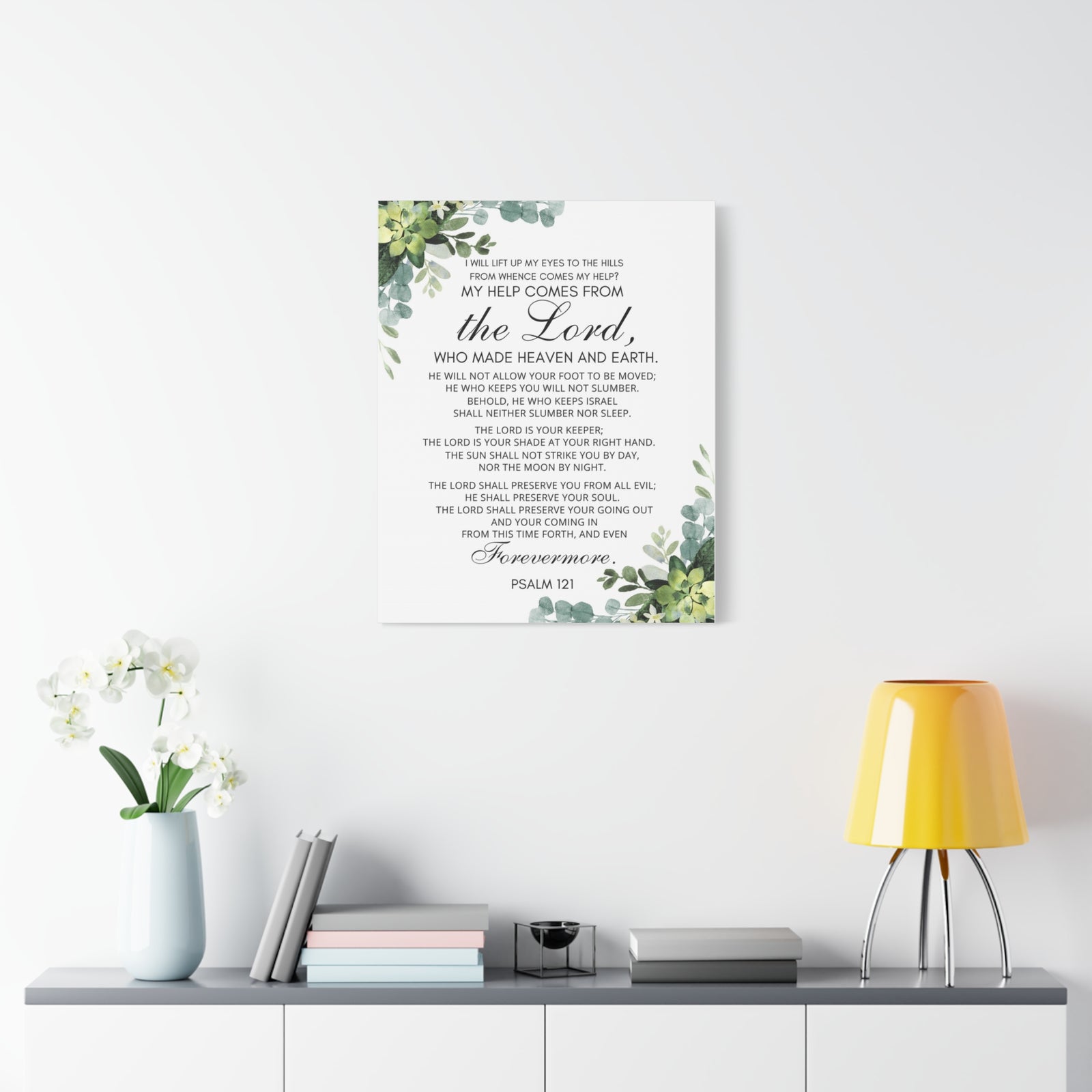 Scripture Walls Psalm 121 My Help Comes From God Bible Verse Canvas Christian Wall Art Ready to Hang Unframed-Express Your Love Gifts