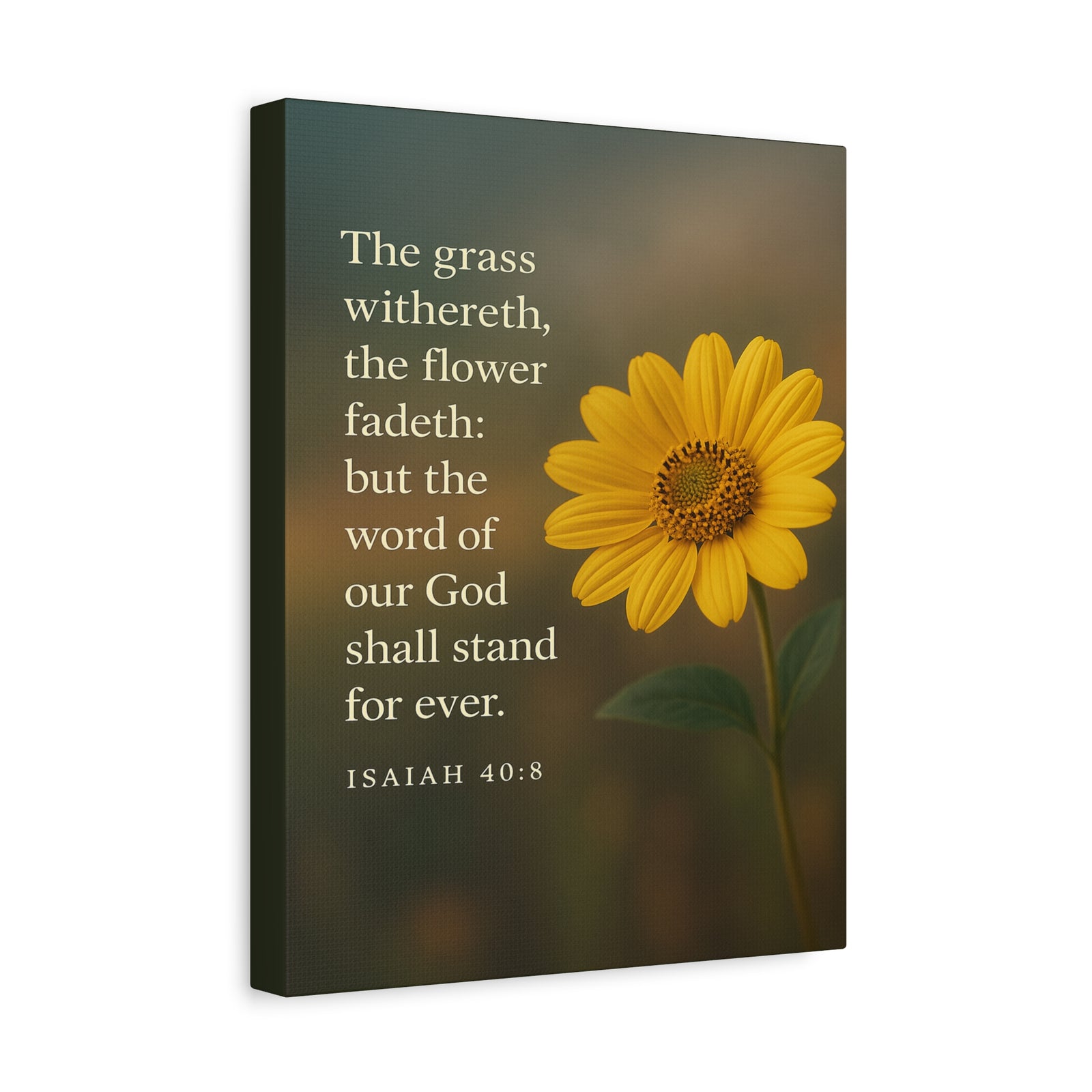 Bible Verse Canvas Isaiah 40:8 Christian Home Décor Wall Art Scripture Ready to Hang Faith Print-Express Your Love Gifts