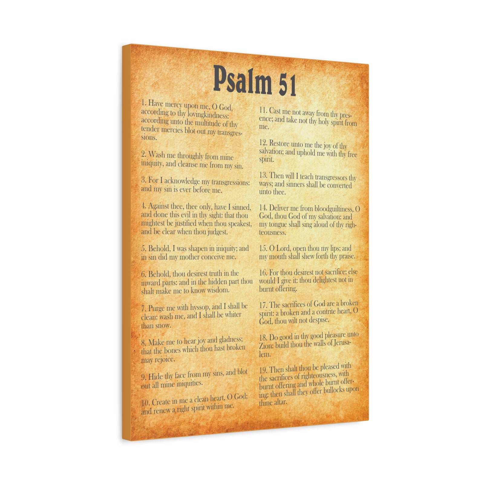 Scripture Walls Be Renewed From Within Psalm 51 Christian Wall Art Print Ready to Hang-Express Your Love Gifts