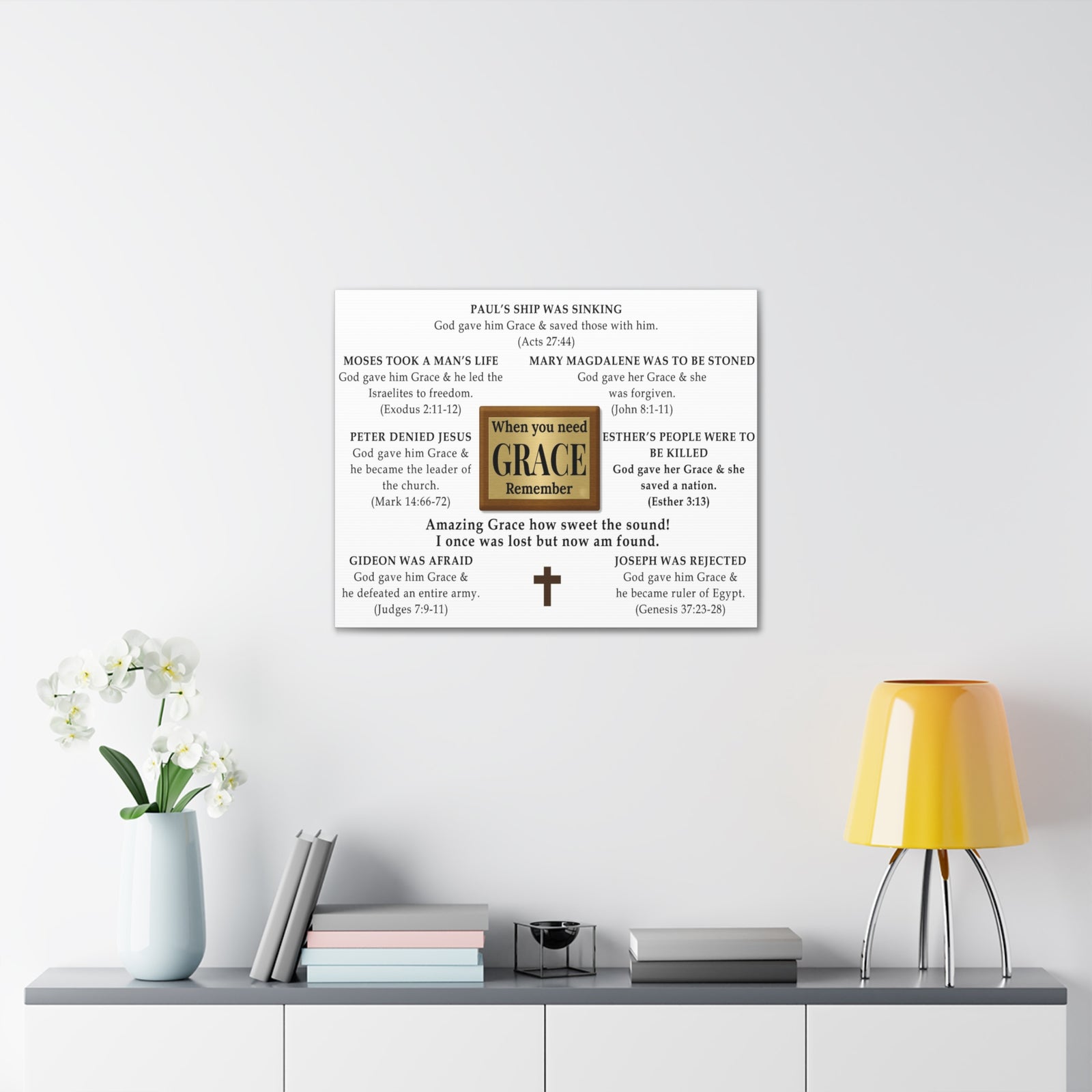 Scripture Walls When You Need GRACE Bible Verse Canvas Christian Wall Art Ready to Hang Unframed-Express Your Love Gifts