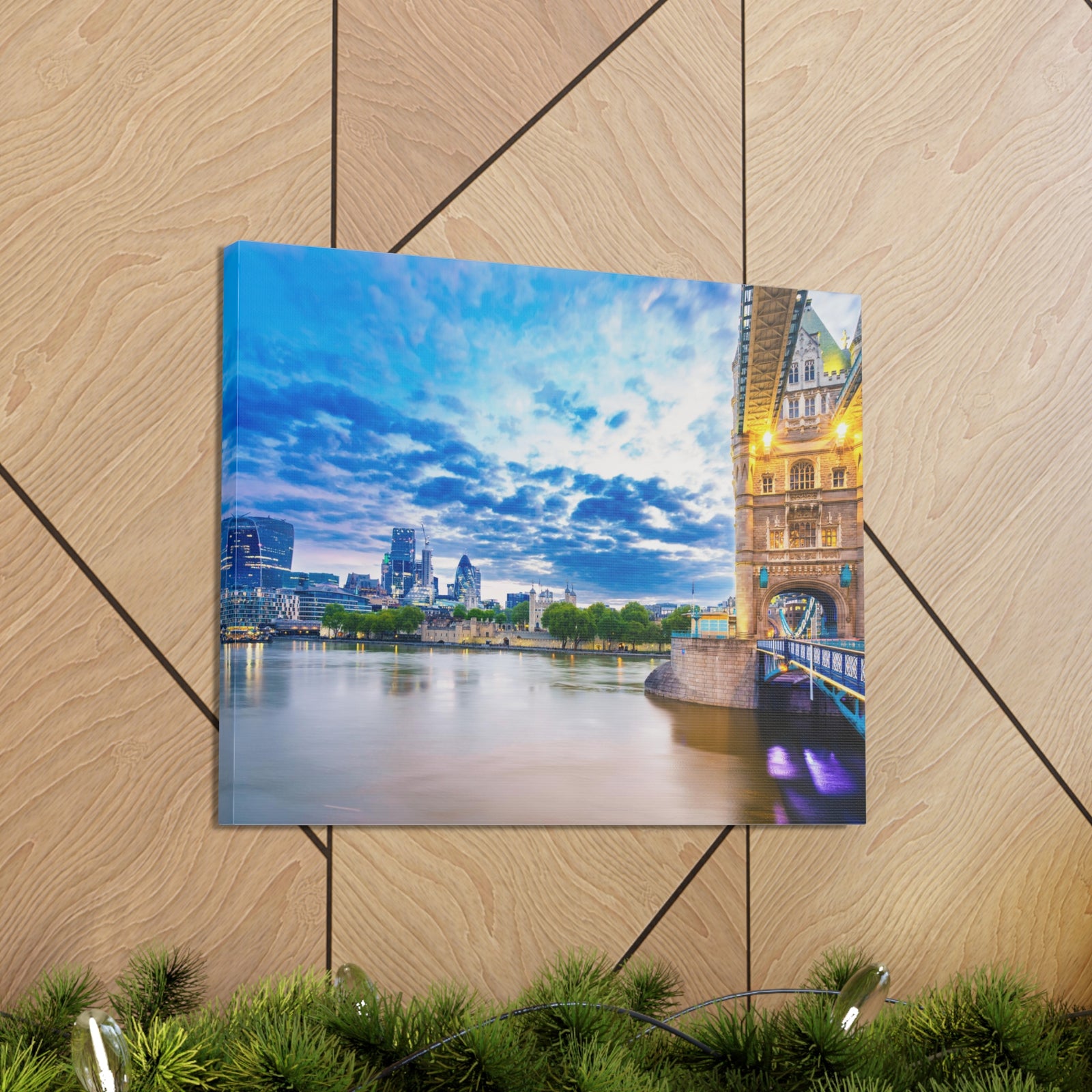 London Daytime Skyline Canvas Artwork High-Quality Breathtaking Stunning Cityscape for Home Decor Ready to Hang-Express Your Love Gifts