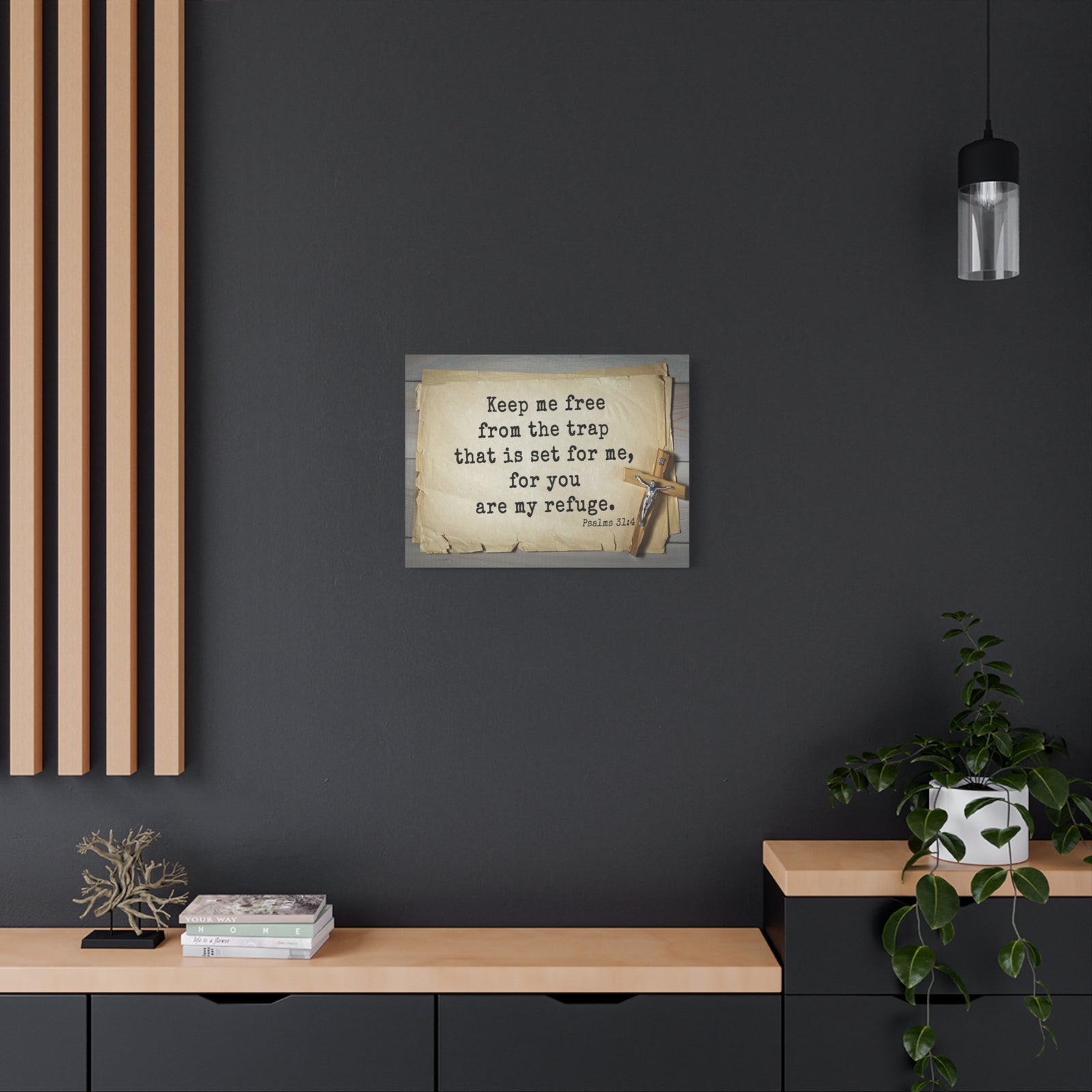 Scripture Walls Keep Me Free Psalms 31:4 Bible Verse Canvas Christian Wall Art Ready to Hang-Express Your Love Gifts