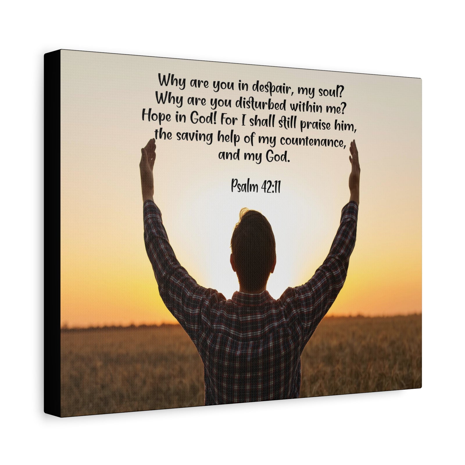 Scripture Walls Hope in God Psalm 42:11 Bible Verse Canvas Christian Wall Art Ready to Hang-Express Your Love Gifts