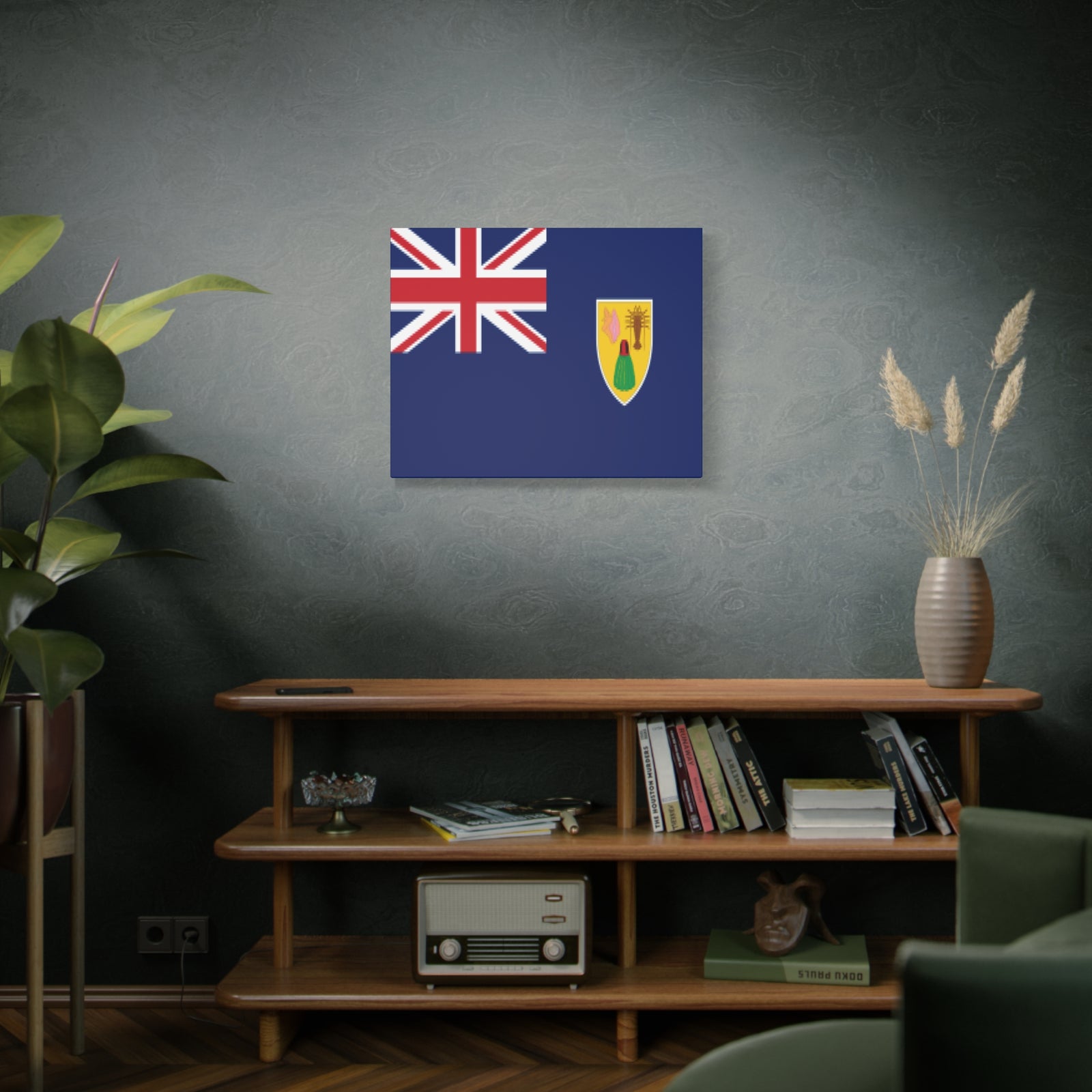 Turks and Caicos Islands Country Flag Canvas Vibrant Wall Art Unframed Home Decor-Express Your Love Gifts