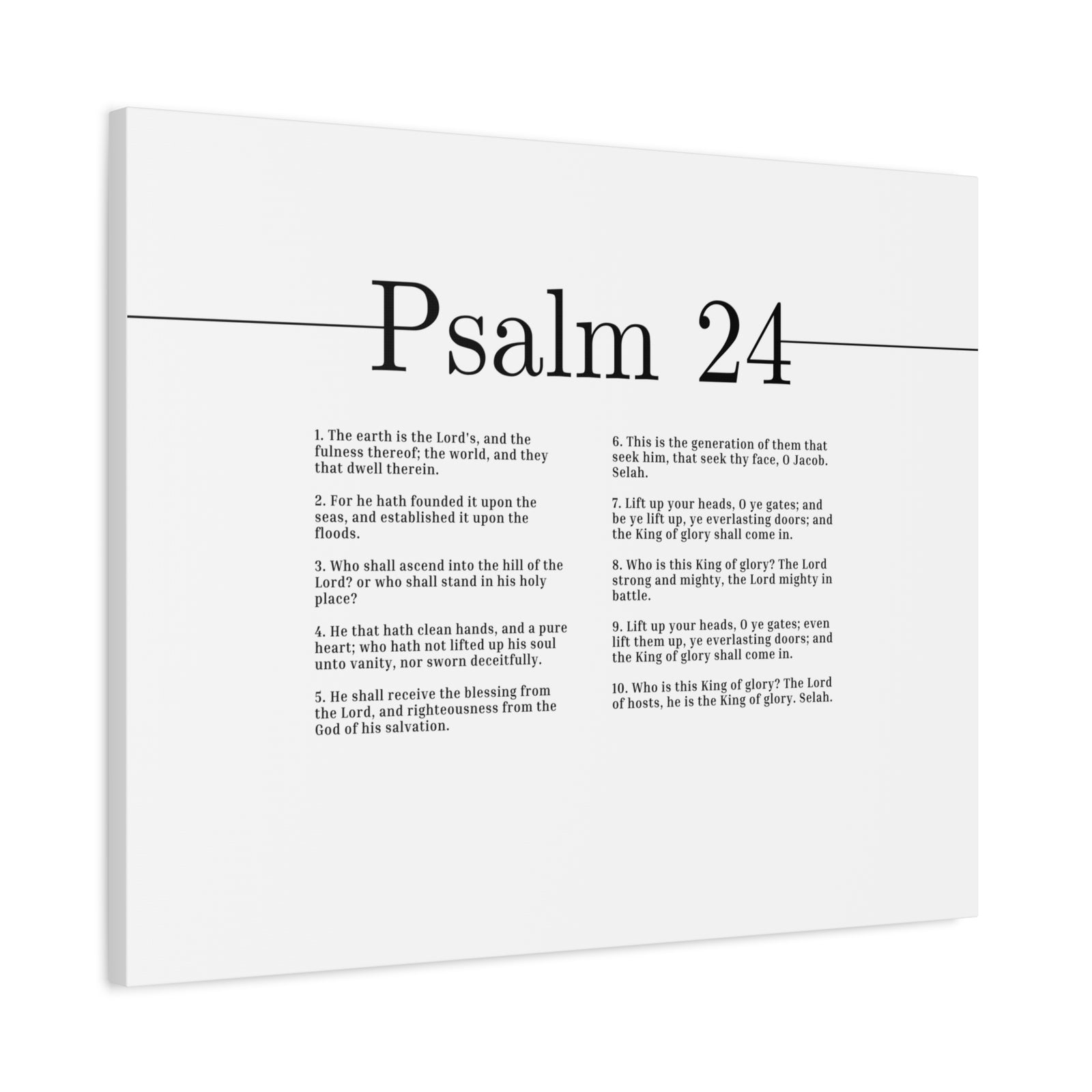 Scripture Canvas The Blessing From The Lord Psalm 24 Christian Wall Art Bible Verse Print Ready to Hang-Express Your Love Gifts