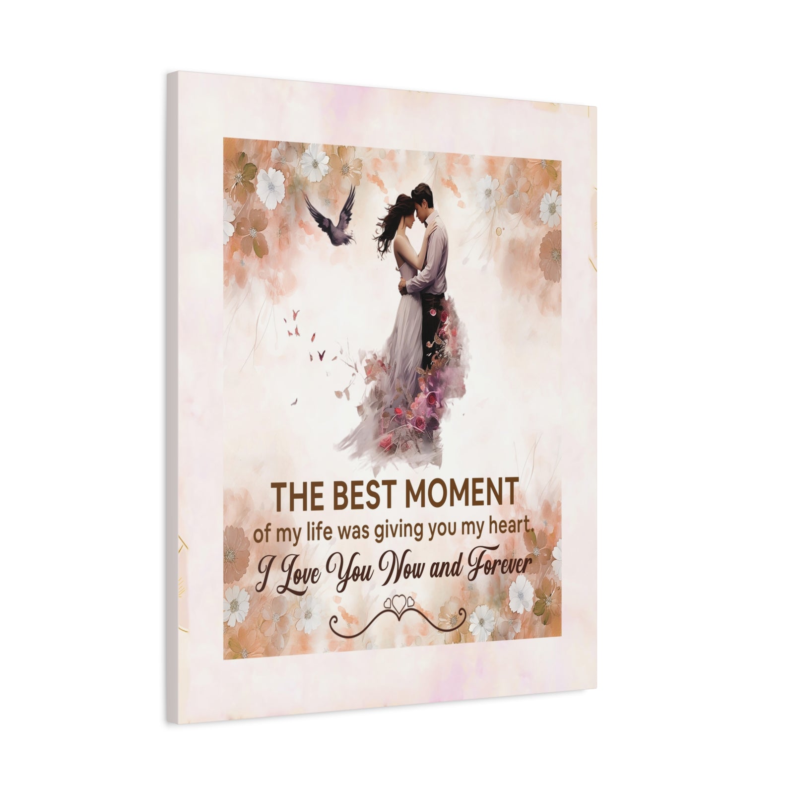 To My Wife The Best Moment of My Life Canvas Wall Art – Romantic Gift of Love & Devotion-Express Your Love Gifts