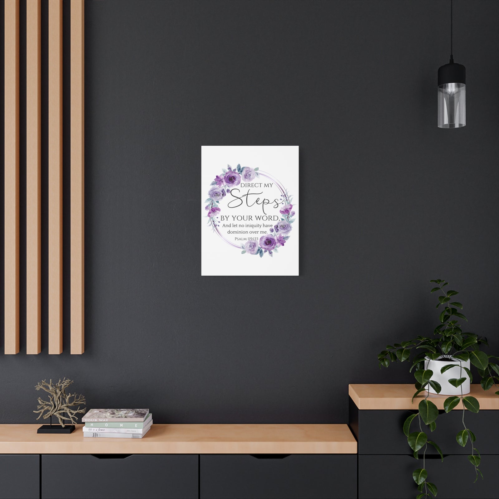 Scripture Walls Psalm 119:133 Direct My Steps Bible Verse Canvas Christian Wall Art Ready to Hang Unframed-Express Your Love Gifts
